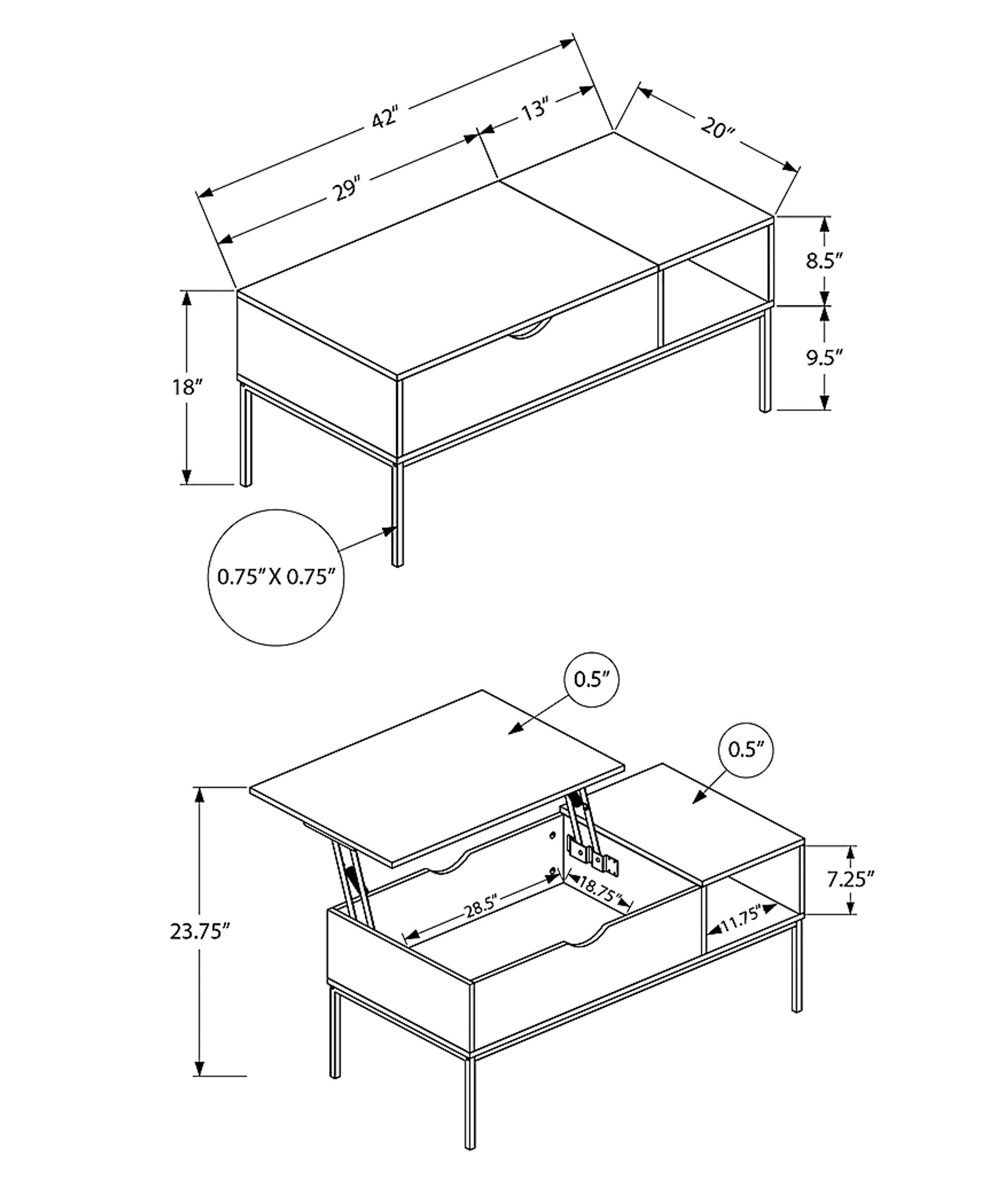 Woodglynn Gray Lift Top Cocktail Table - Image 15
