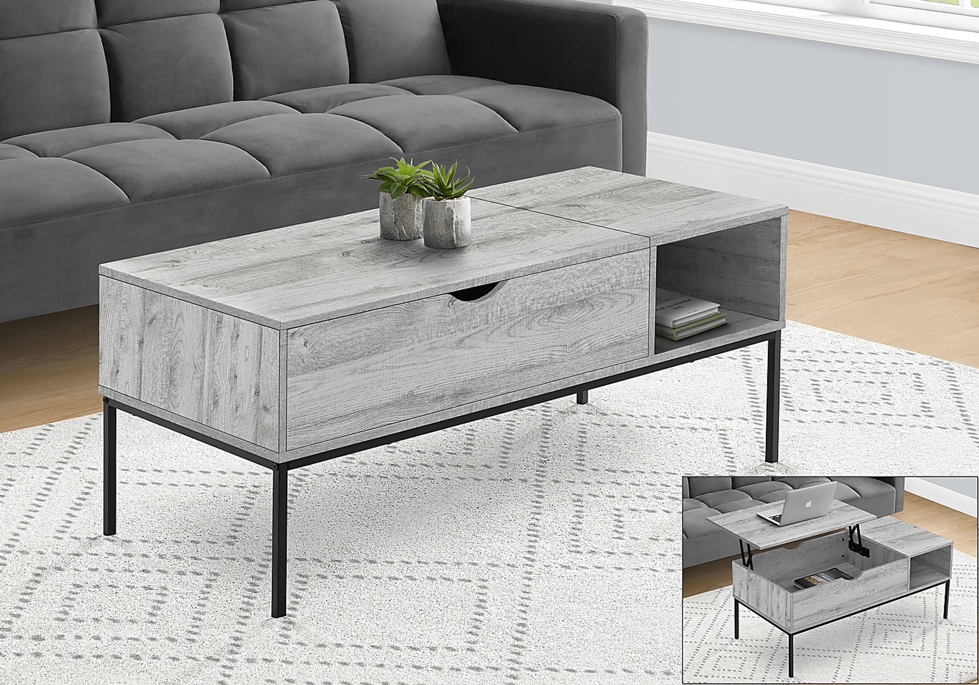 Woodglynn Gray Lift Top Cocktail Table - Image 2