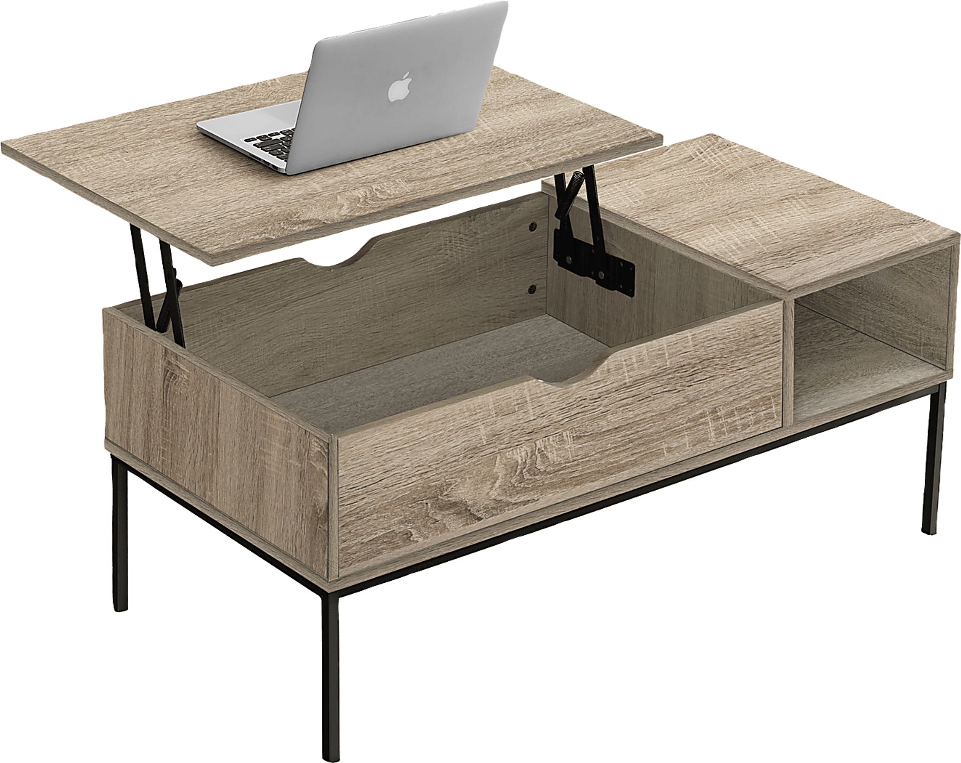Woodglynn Taupe Lift Top Cocktail Table - Image 4