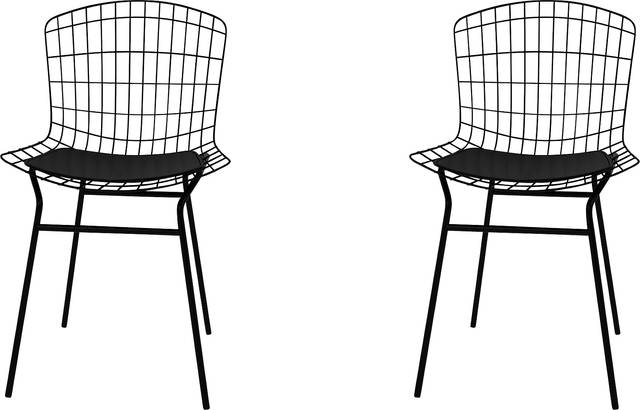 Woodhue Black Side Chair, Set of 2 - Thumbnail - Image 1