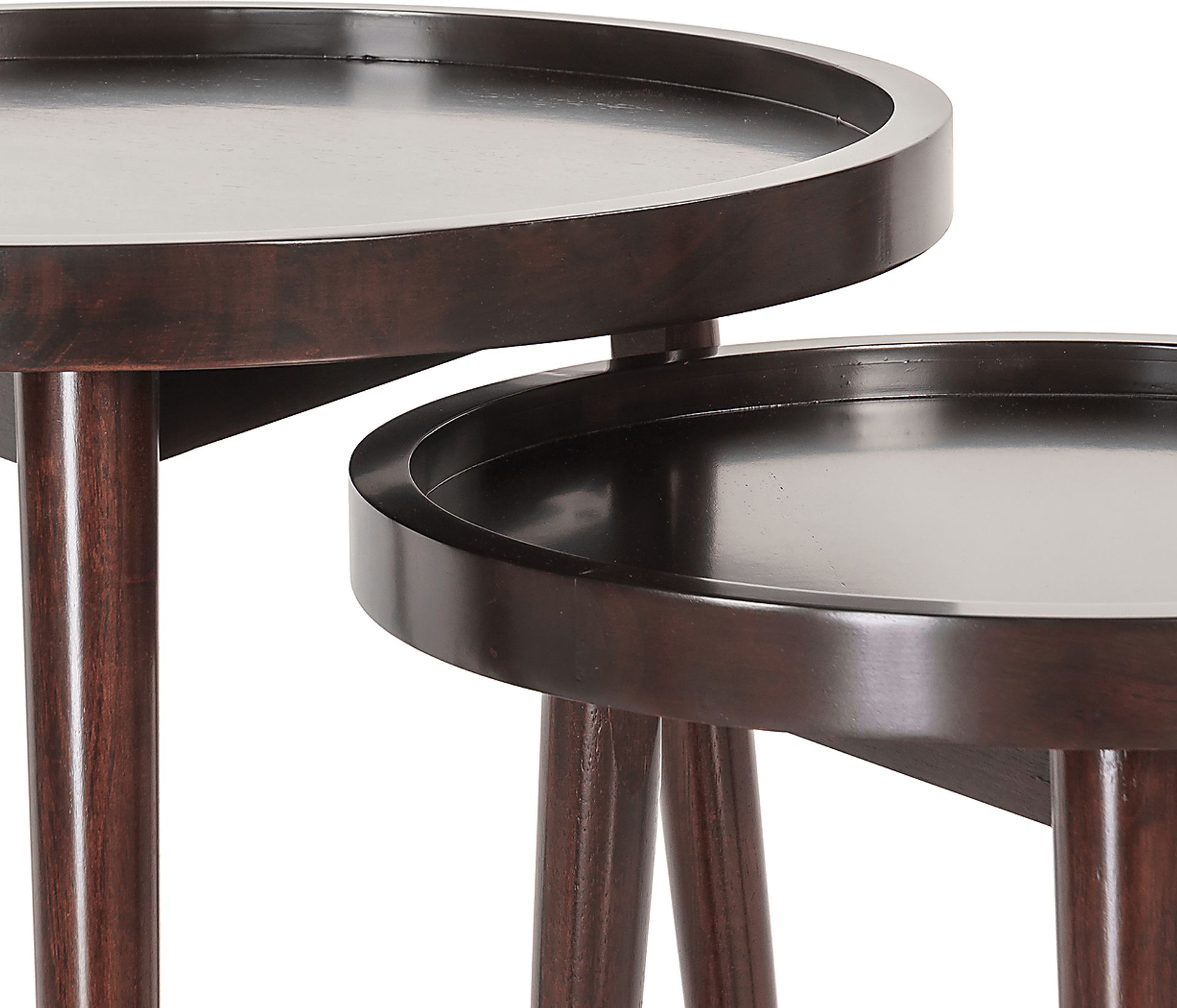 Woodhull Ebony Nesting Tables, Set of 2 - Image 2