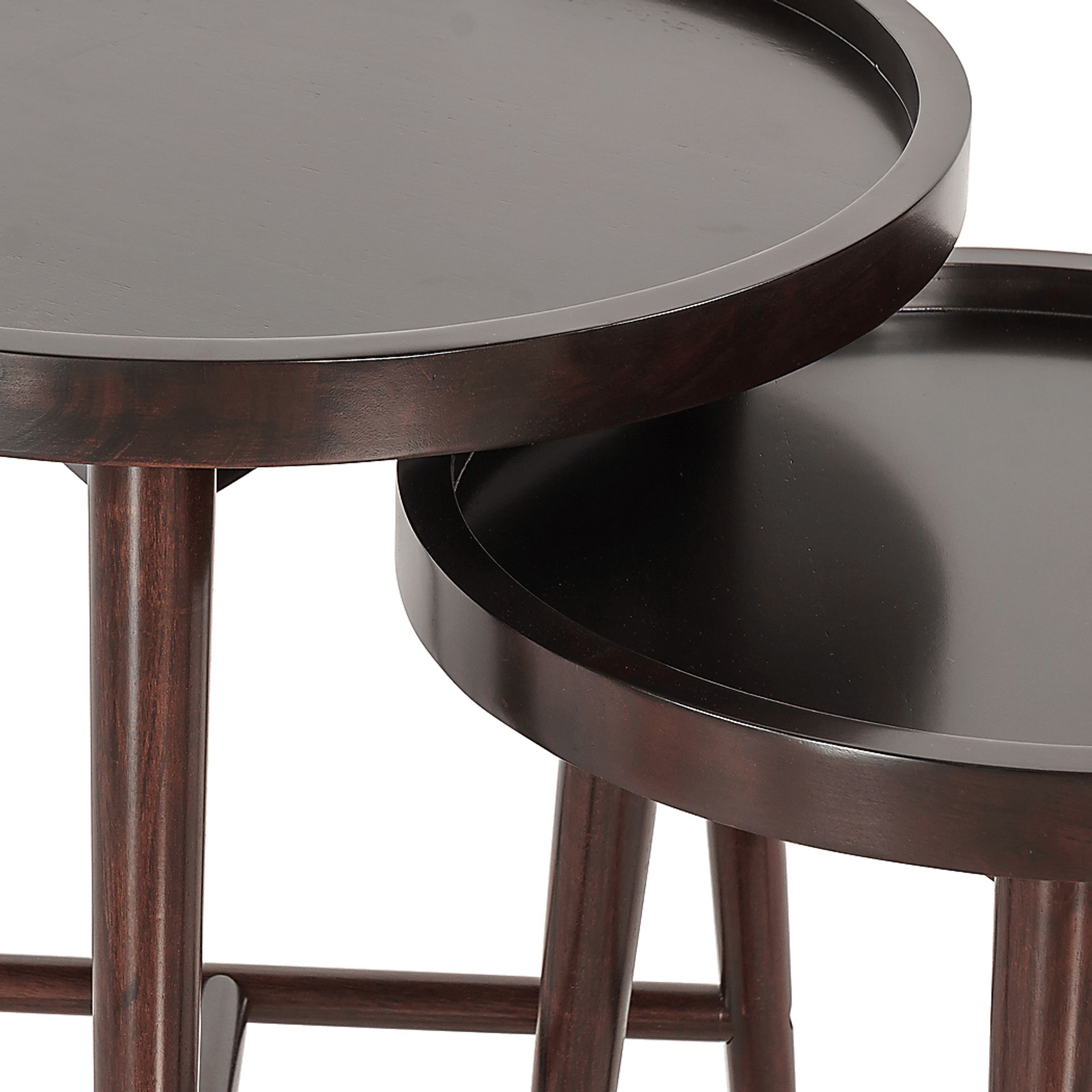 Woodhull Ebony Nesting Tables, Set of 2 - Image 3