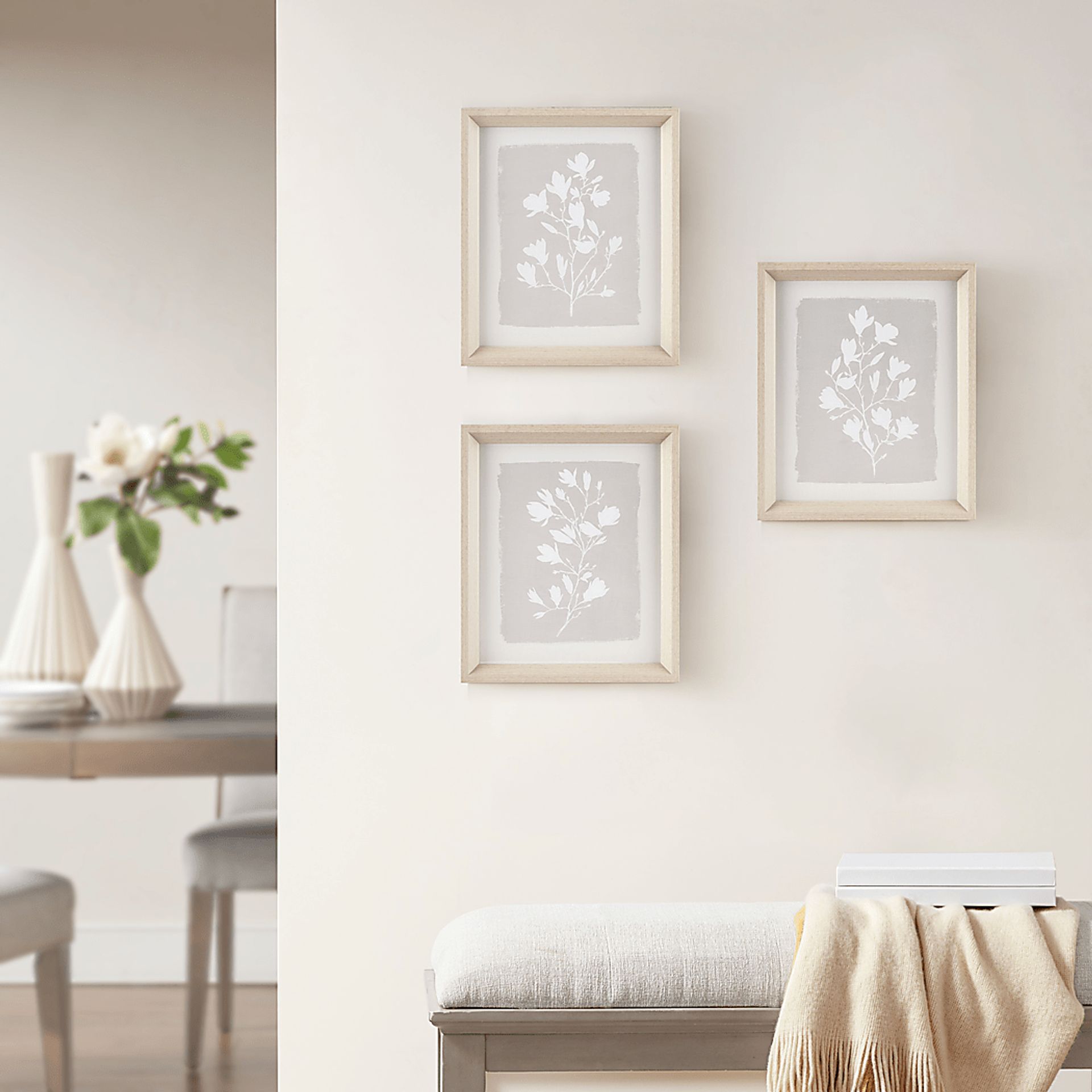 Woodhut Beige Wall Decor, Set of 3 - Image 3