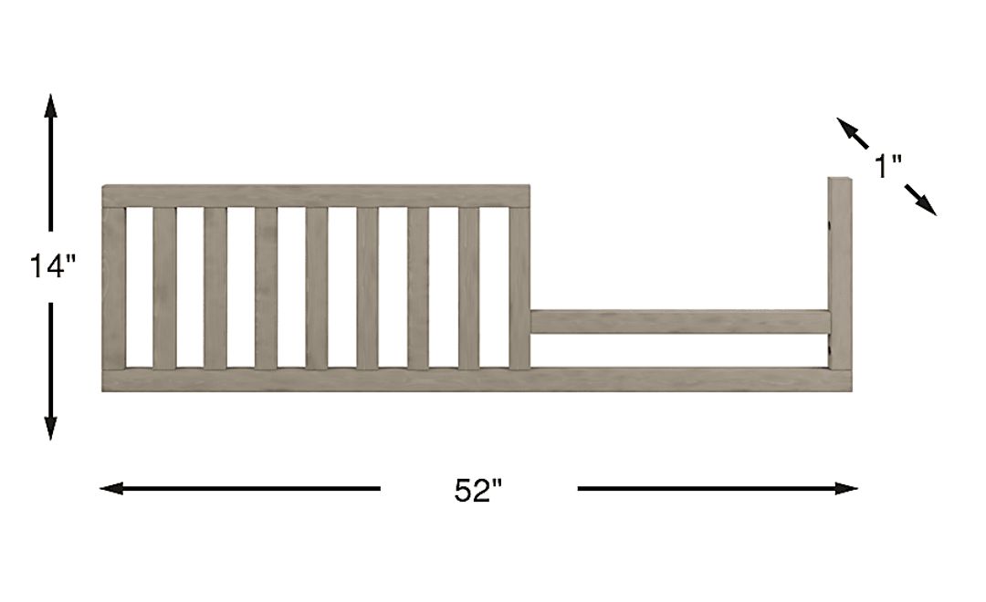 Woodland Adventures Classic Gray Toddler Rail