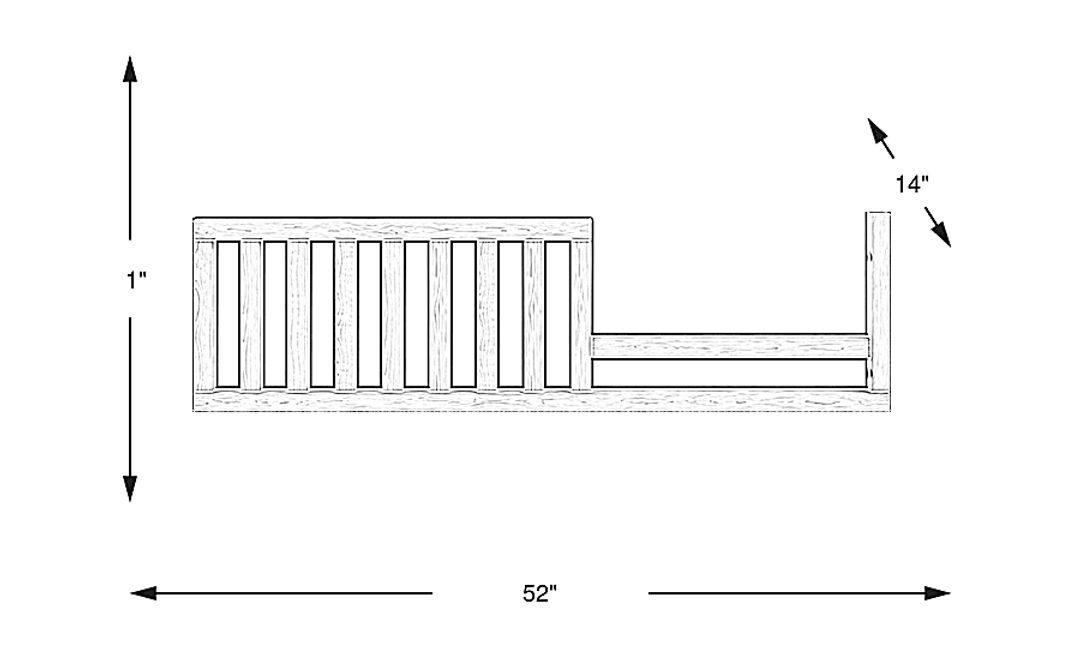 Woodland Adventures Classic Gray Toddler Rail