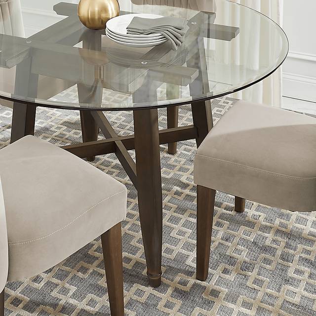 Woodland Avenue Brown 5 Pc Round Dining Set with Sapphire Chairs - Thumbnail - Image 3