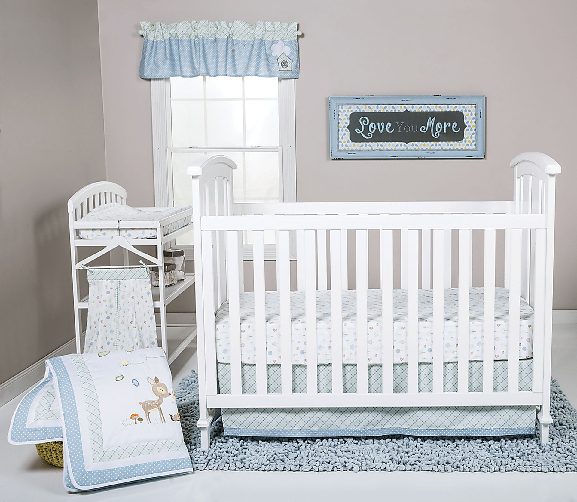 Woodland Storytime Blue 6 Pc Baby Bedding Set - Image 11