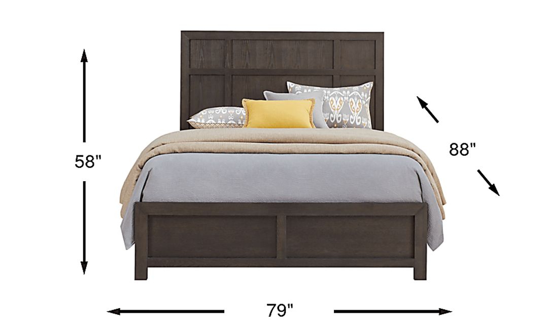 Woodley Dark Brown 3 Pc King Panel Bed
