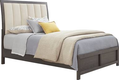3 pc king upholstered sleigh bed