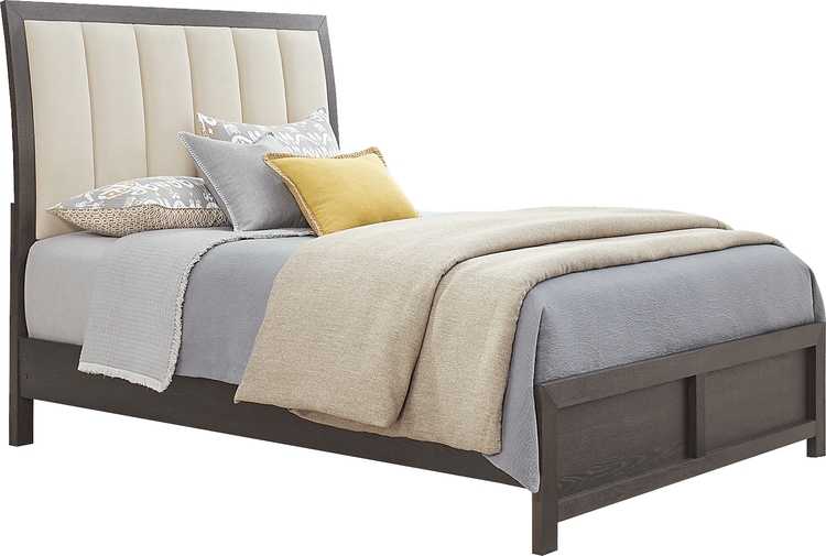 3 pc queen upholstered sleigh bed