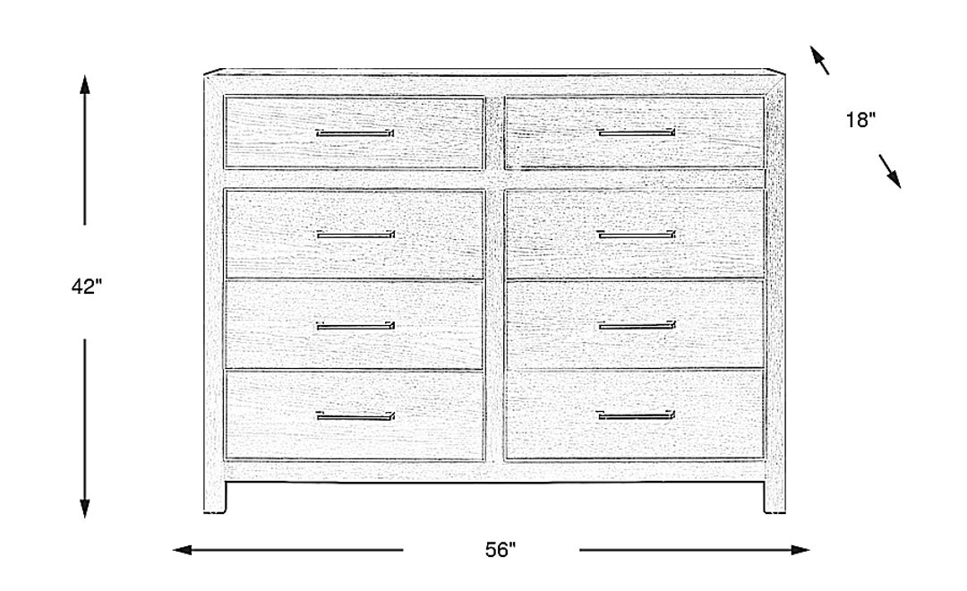 Woodley Dark Brown Dresser