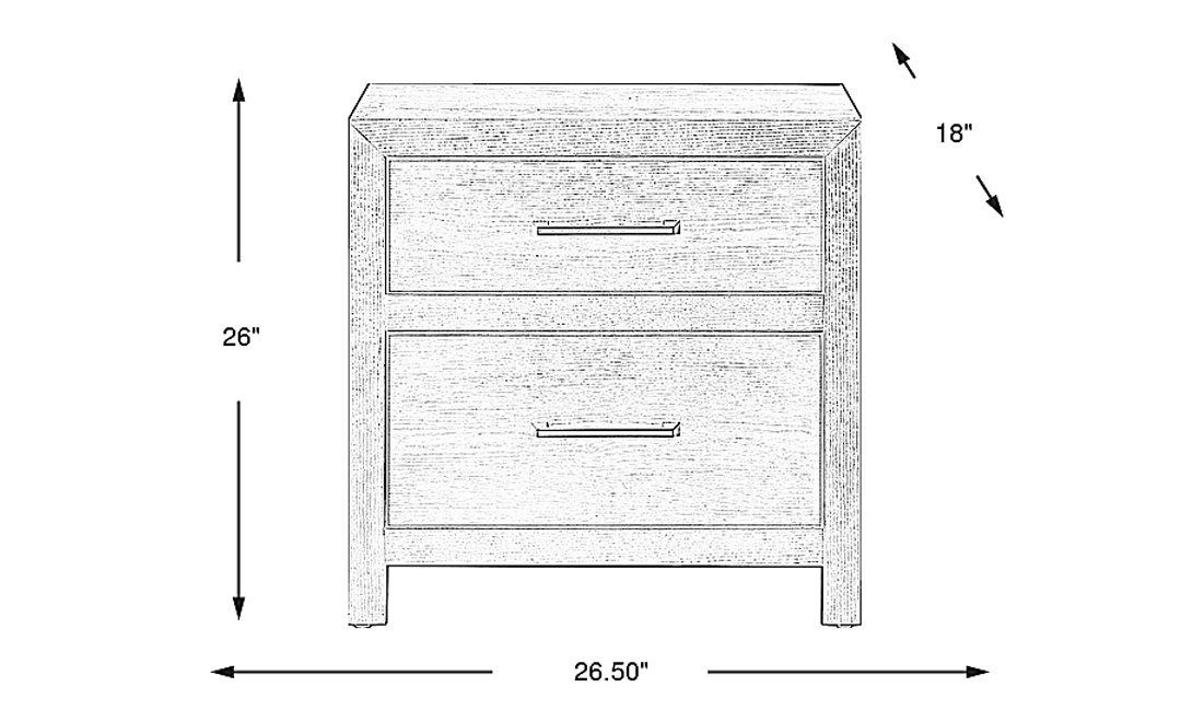Woodley Dark Brown Nightstand