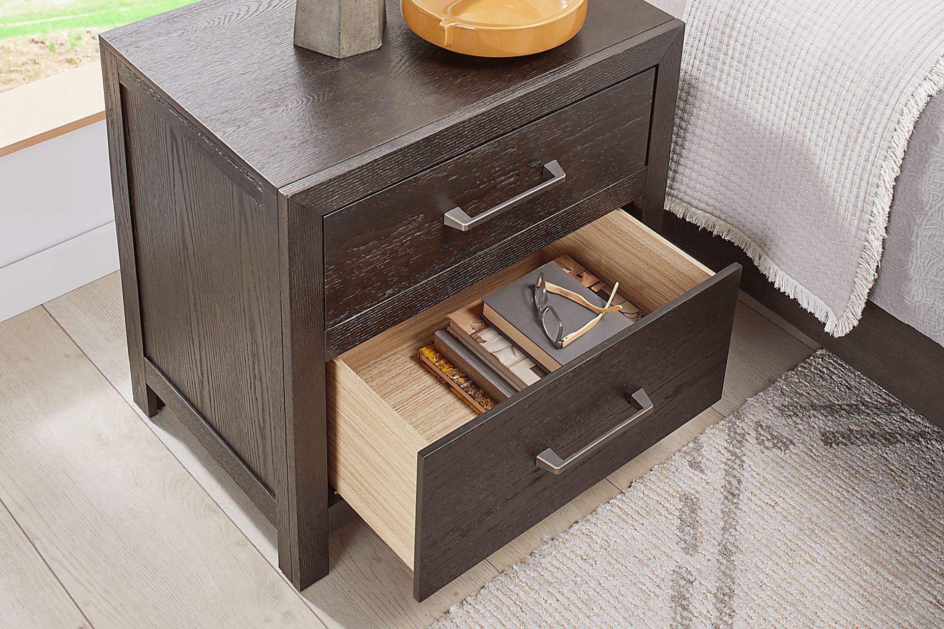 Woodley Dark Brown Nightstand - Image 3