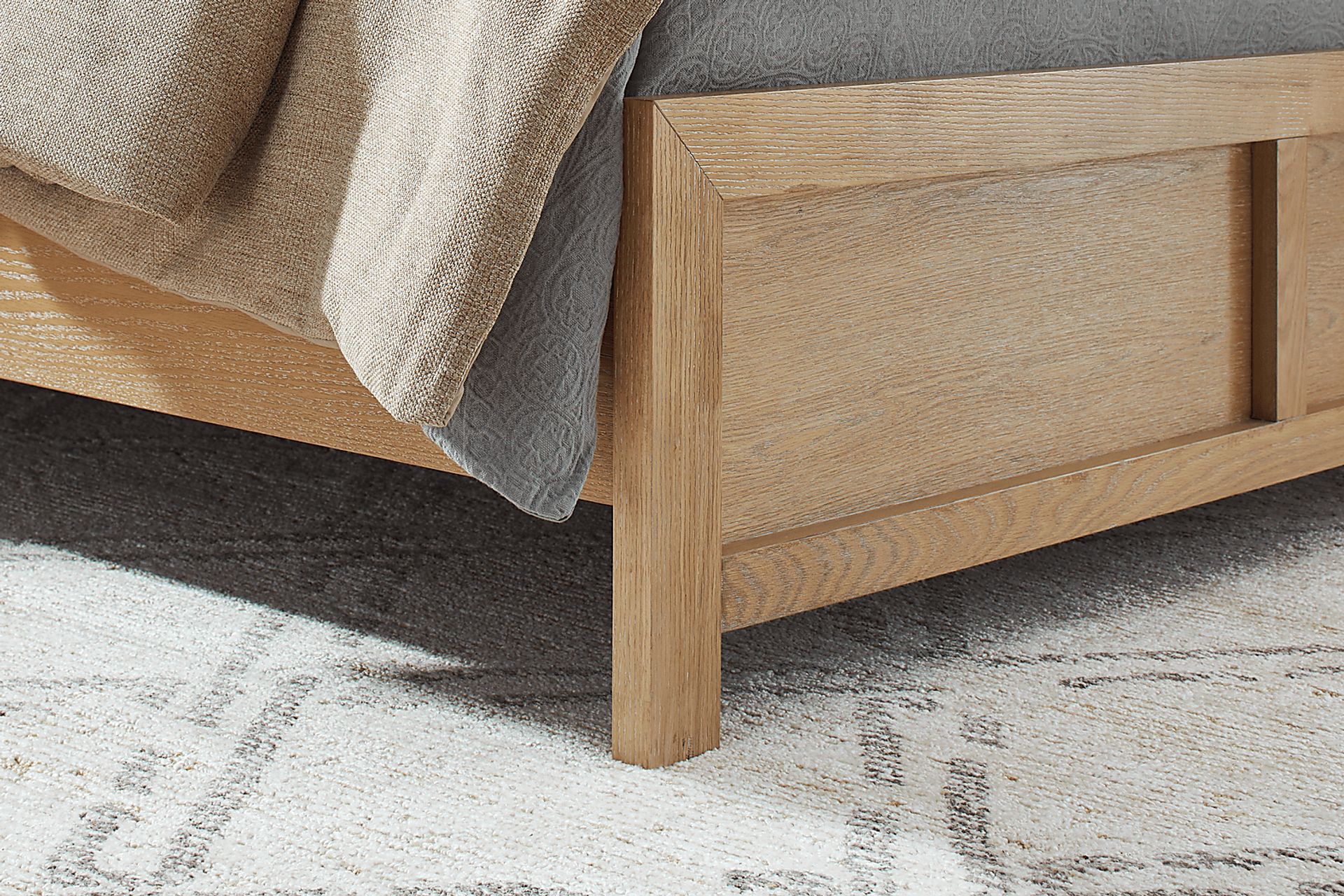 Woodley Natural 3 Pc King Upholstered Bed - Image 5