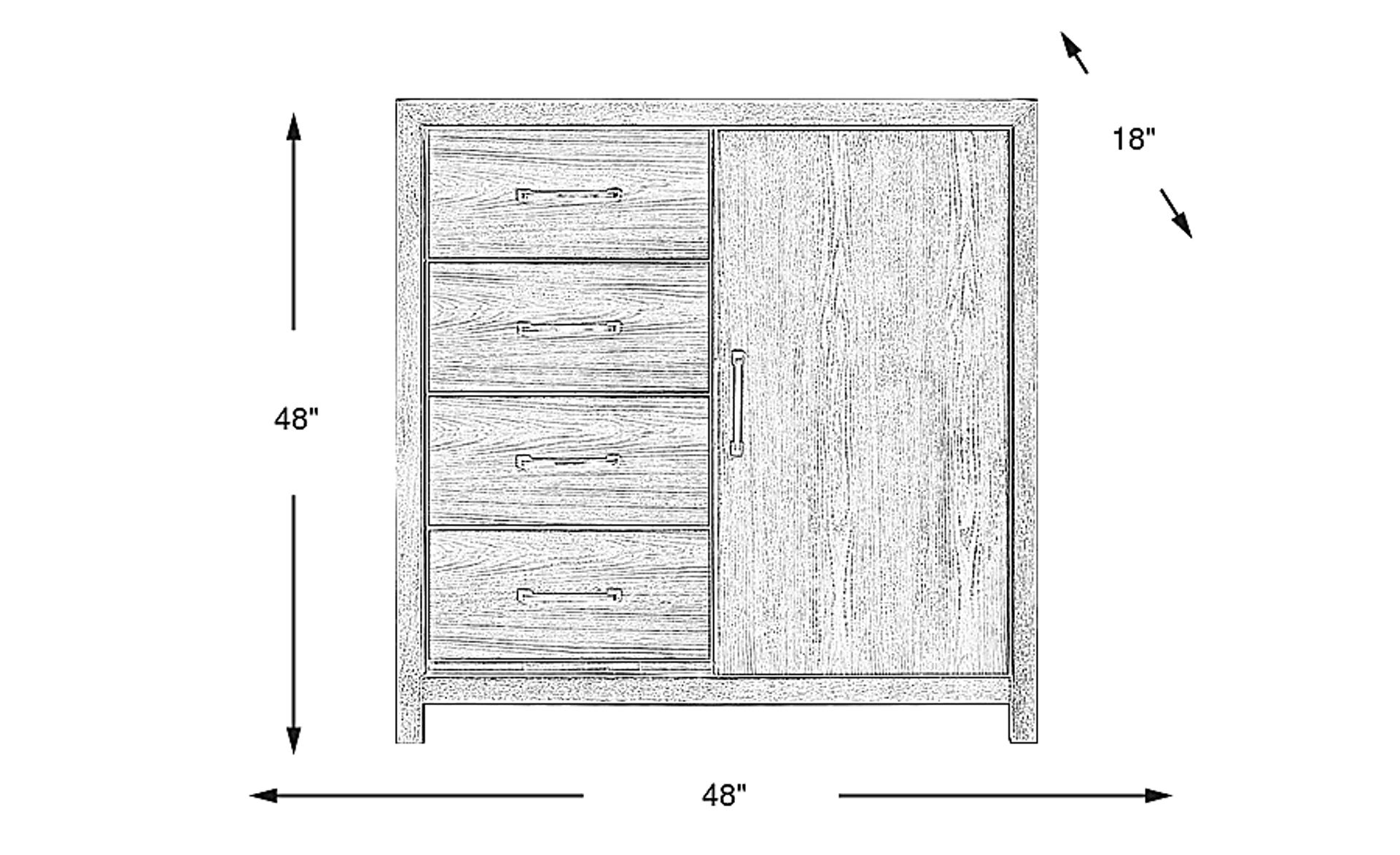 Dimension Image. Please refer to the Dimension Tab on this page for dimension details.