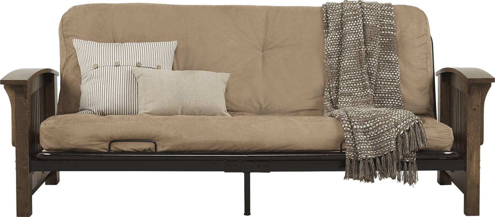 Woodlyn Dark Brown Futon - Image 2
