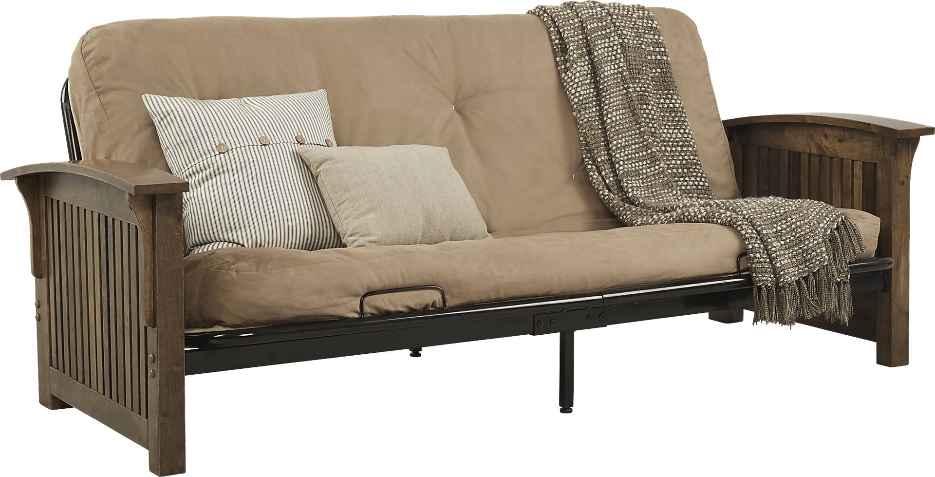 Woodlyn Dark Brown Futon - Image 1