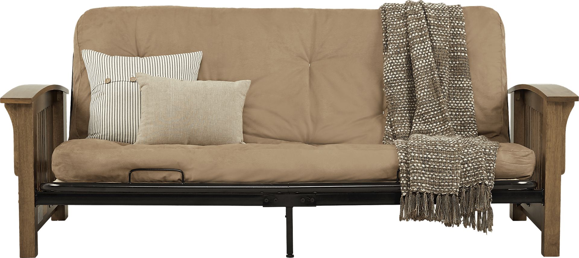 Woodlyn Light Brown Futon - Image 2