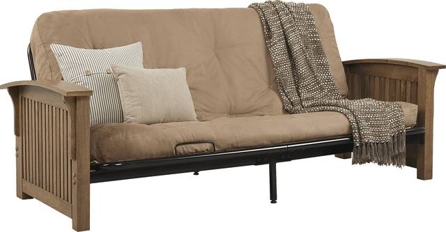 Woodlyn Light Brown Futon - Thumbnail - Image 1