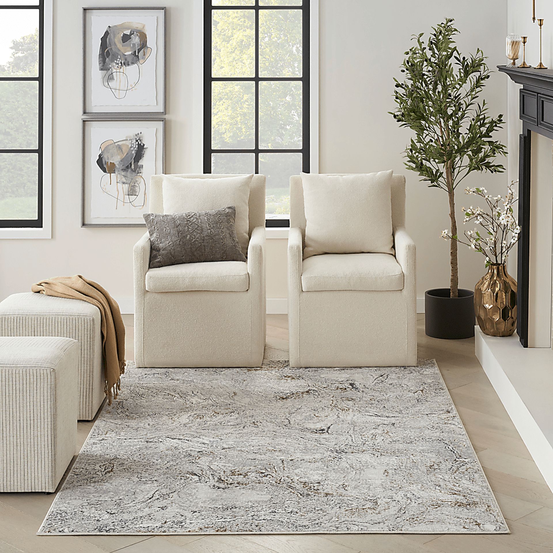 Woodport Gray 5'3 x 7'3 Rug - Image 2