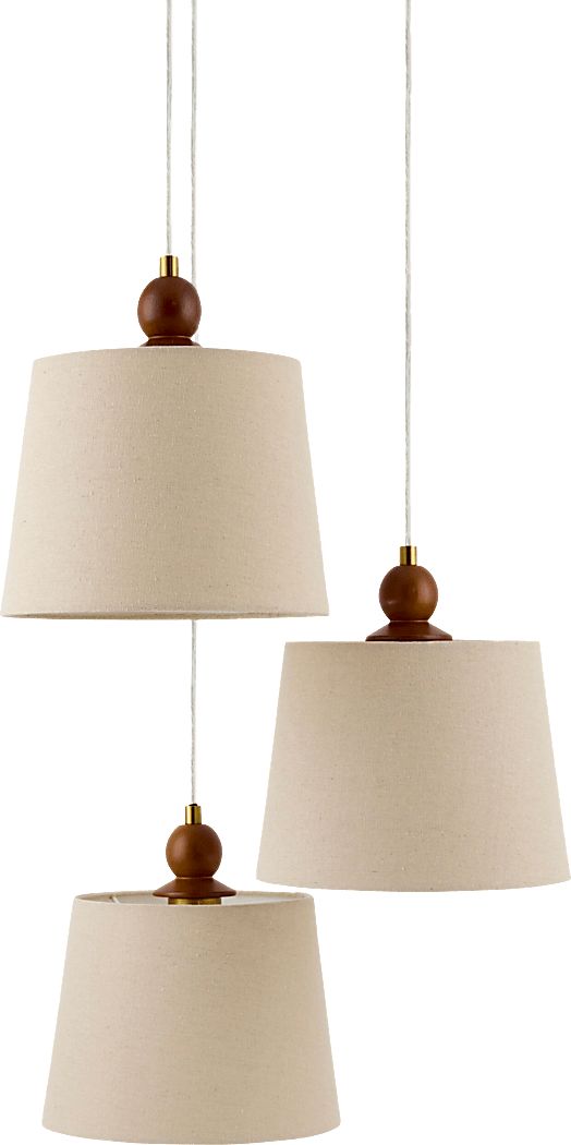 Woodren Circle Brown Chandelier