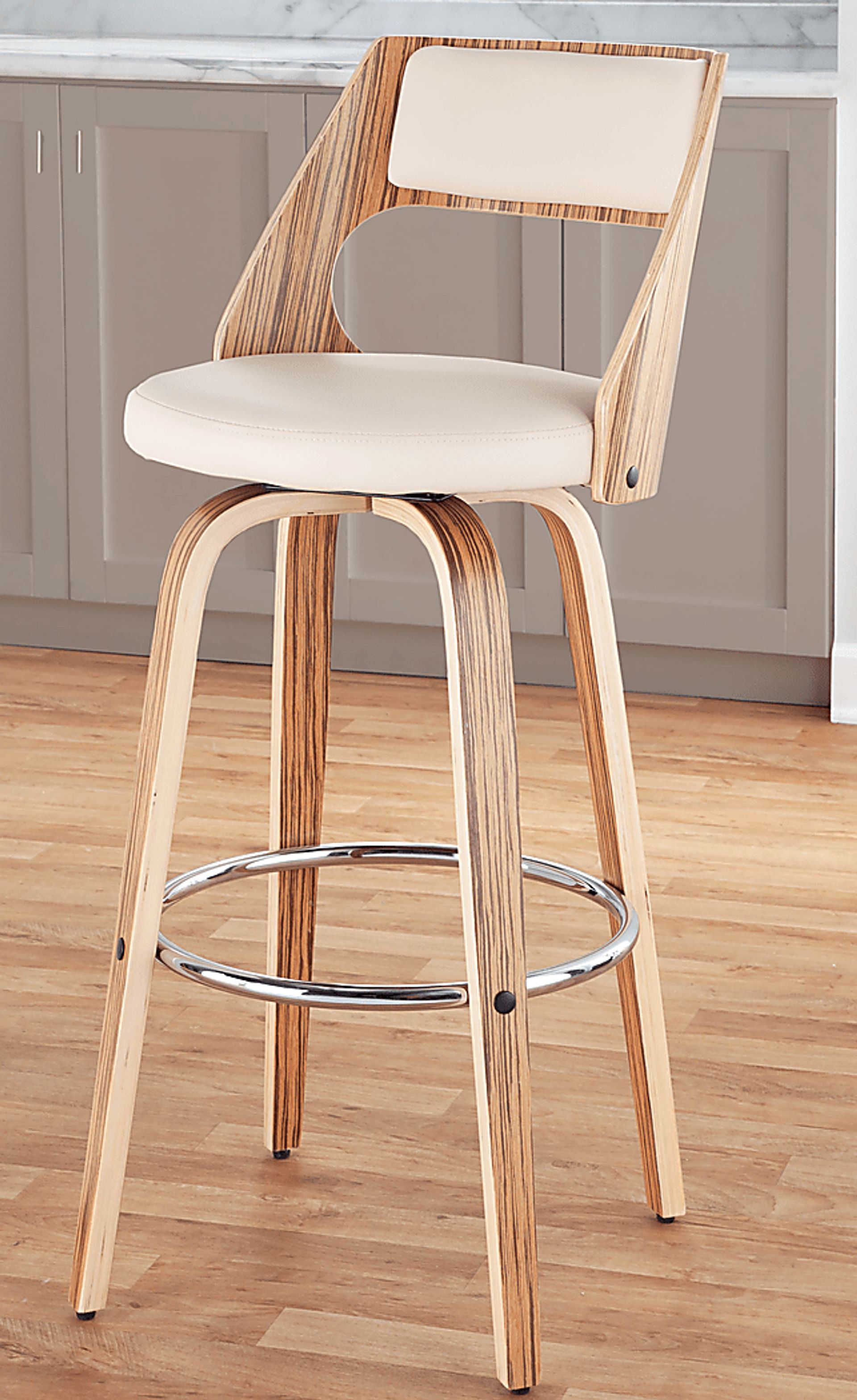Woodstead Cream Barstool, Set of 2 - Image 4
