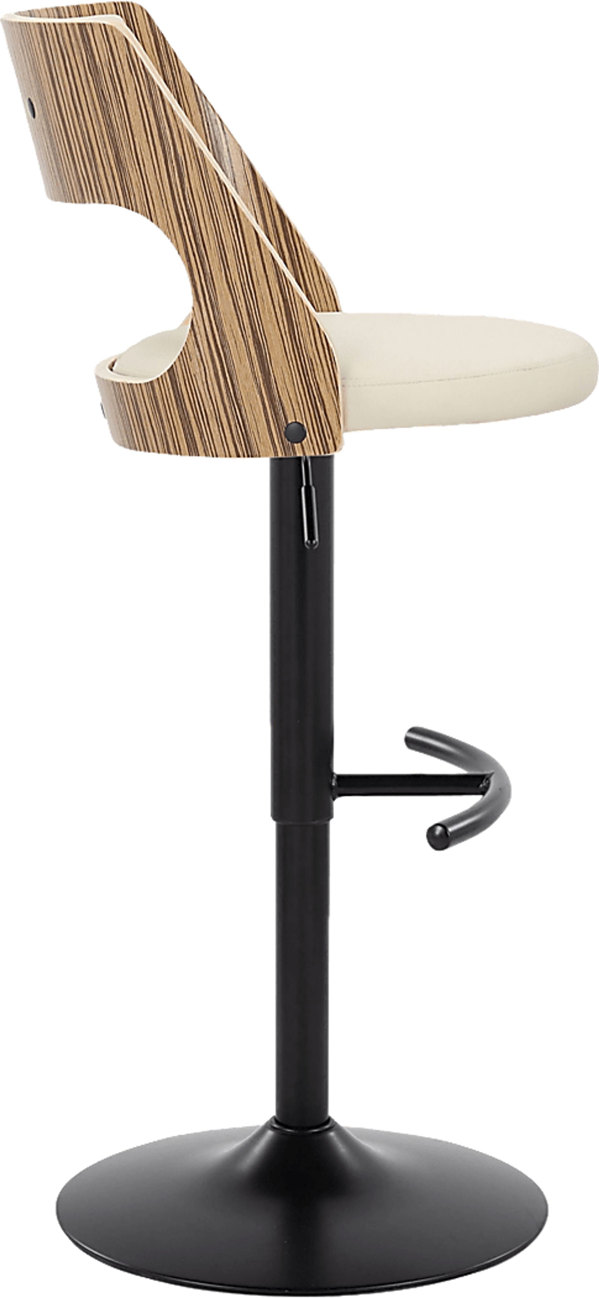 Woodstead II Cream Adjustable Swivel Barstool, Set of 2 - Image 4
