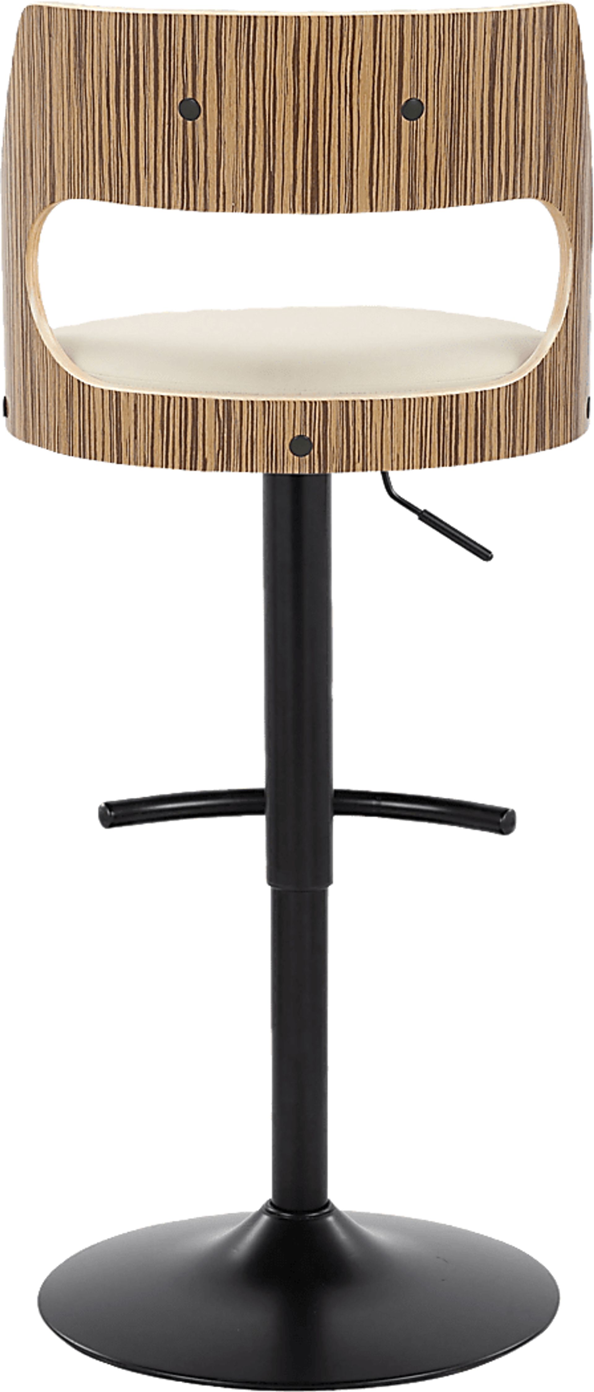 Woodstead II Cream Adjustable Swivel Barstool, Set of 2 - Image 7