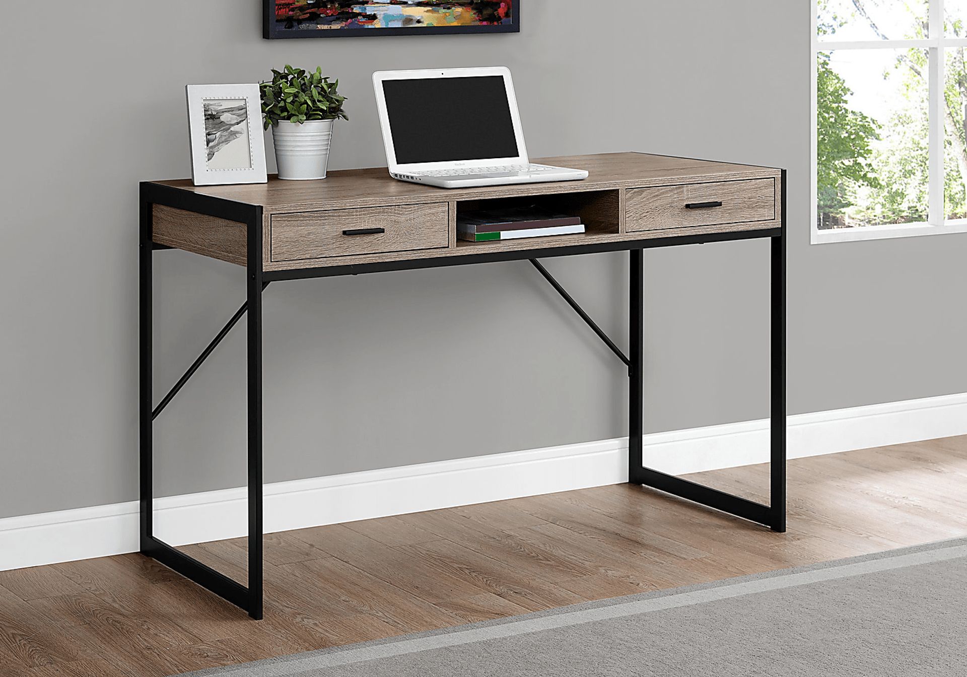 Woodvale Taupe Desk - Image 2