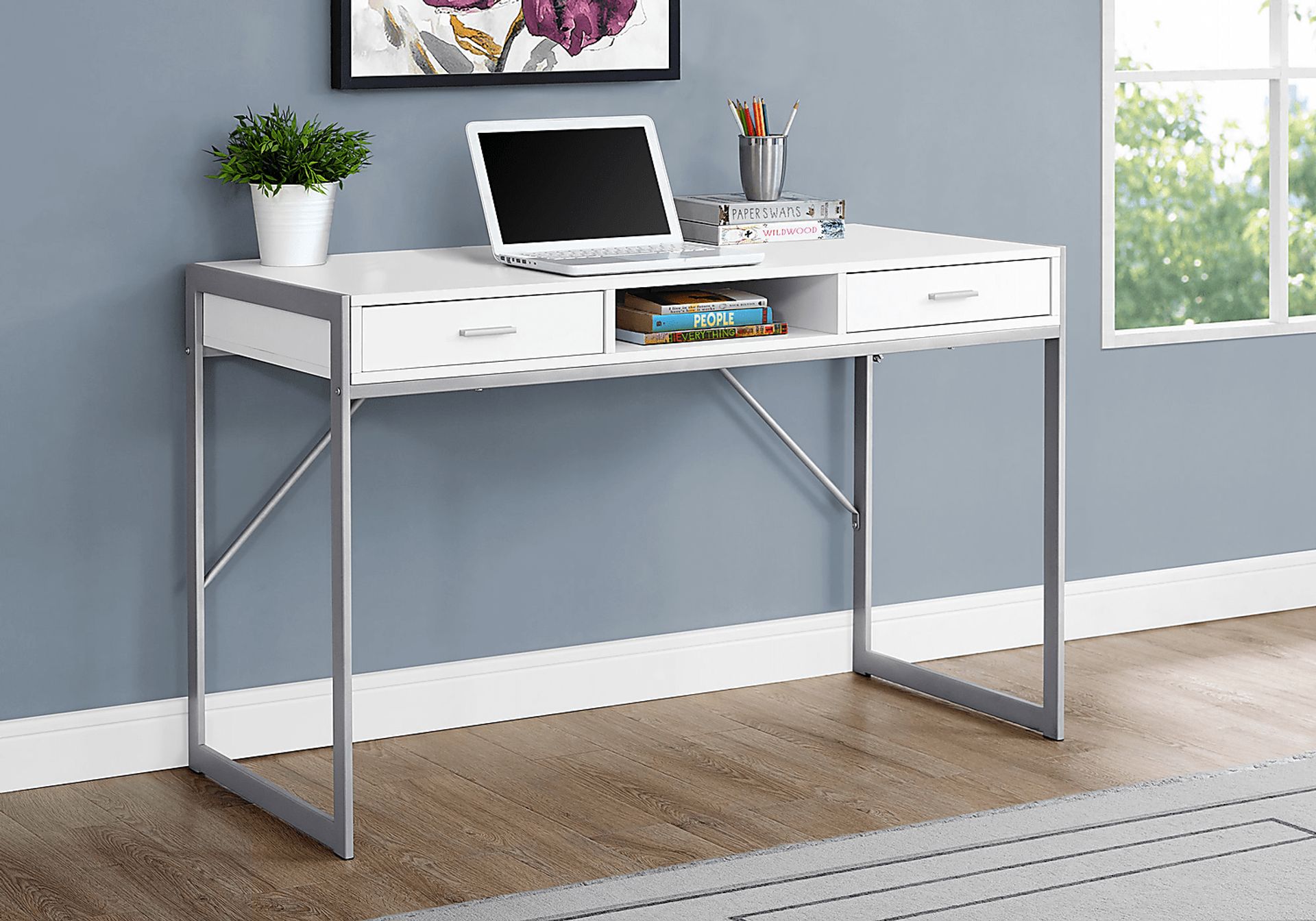 Woodvale White Desk - Image 2