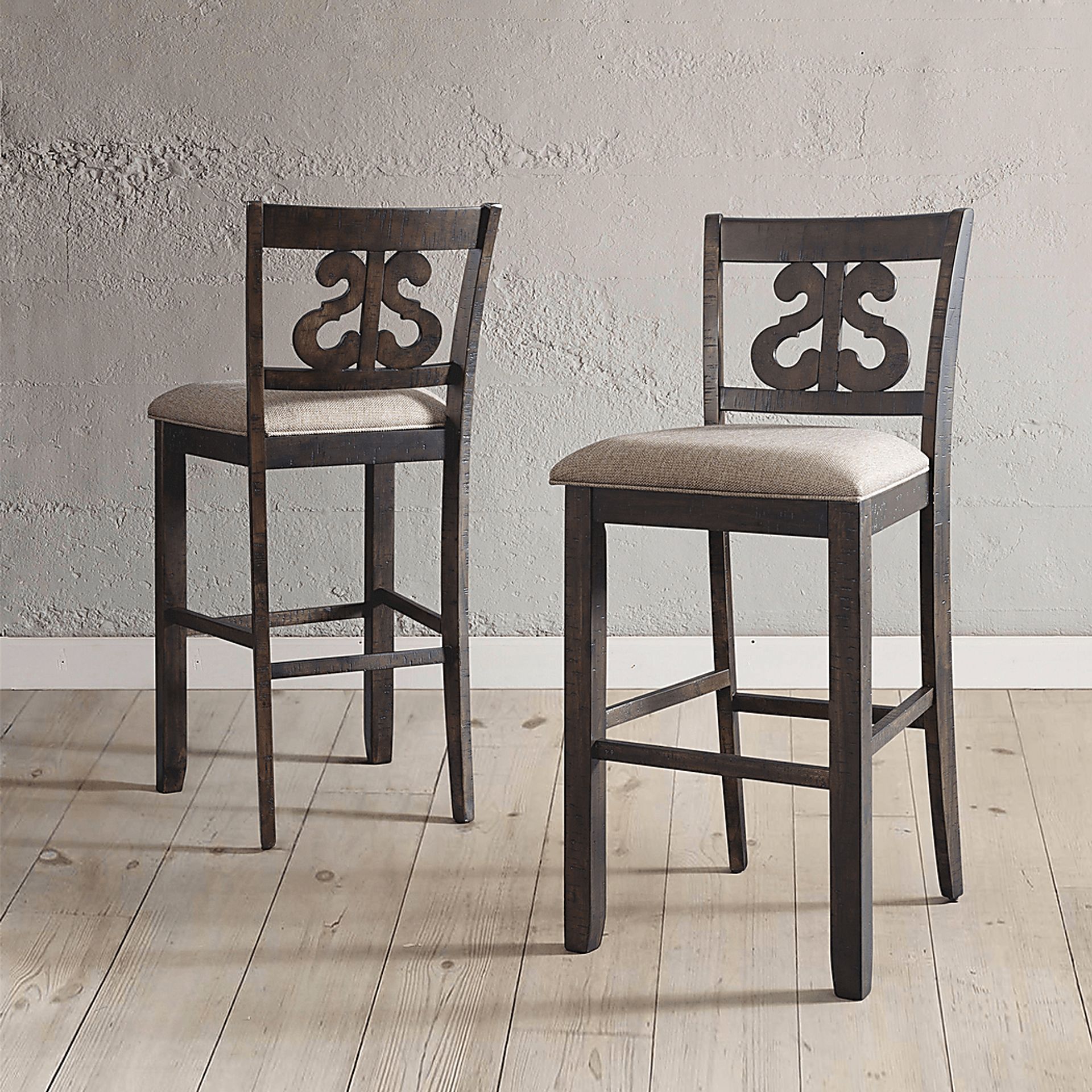 Woodvine Brown Bar Stool Set - Image 2