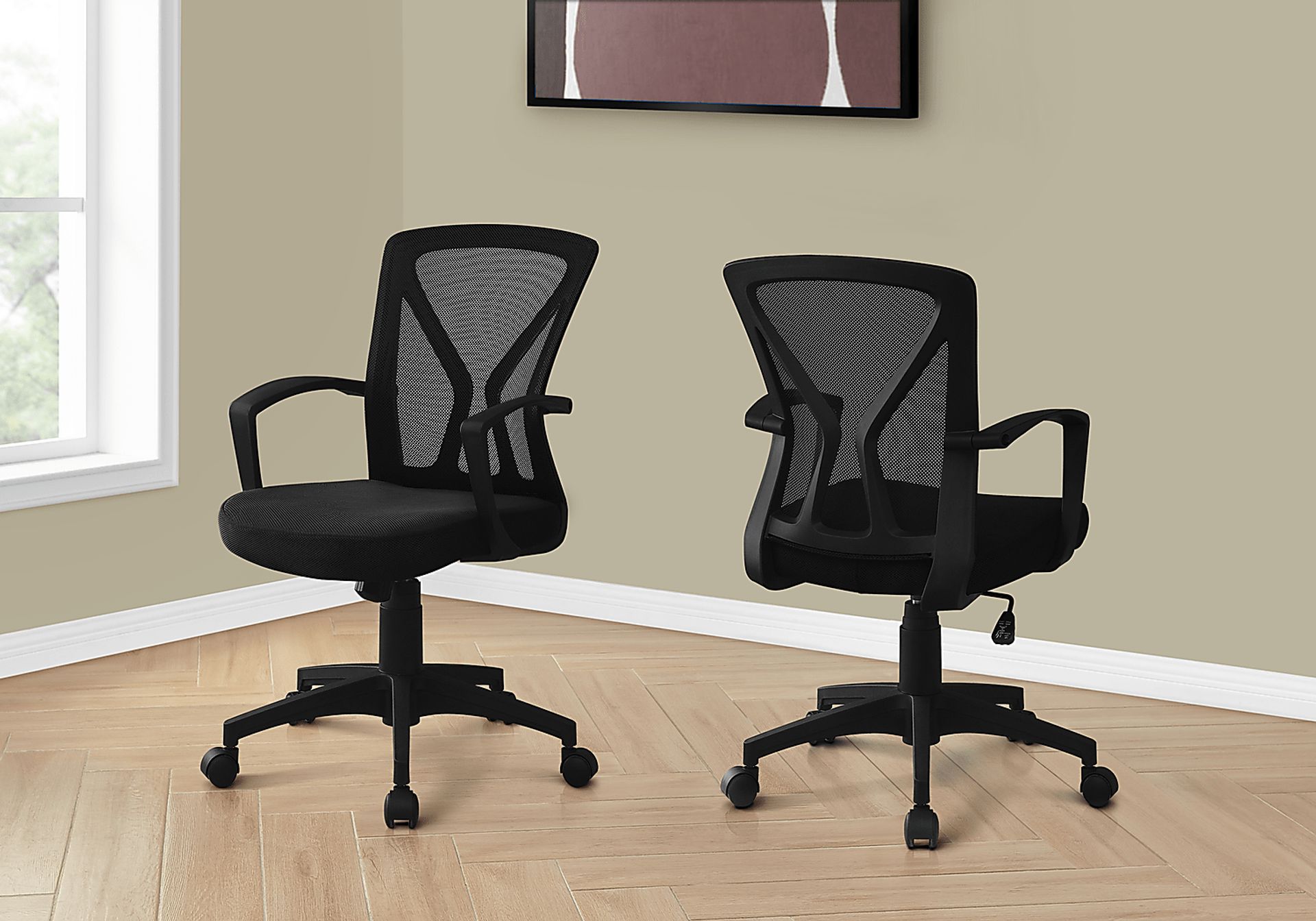 Woodwardia Black Office Chair - Image 4