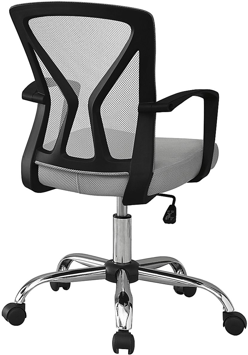 Woodwardia Gray Chrome Office Chair Rooms To Go