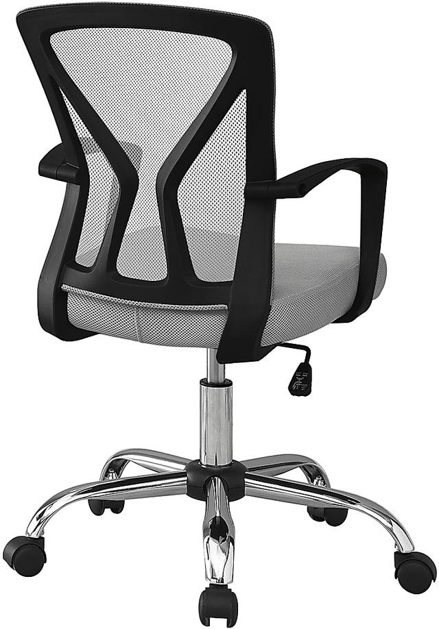 Woodwardia Gray Chrome Office Chair - Thumbnail - Image 2