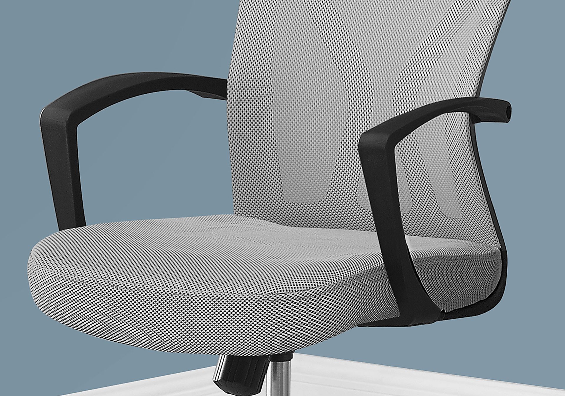 Woodwardia Gray Chrome Office Chair - Image 3
