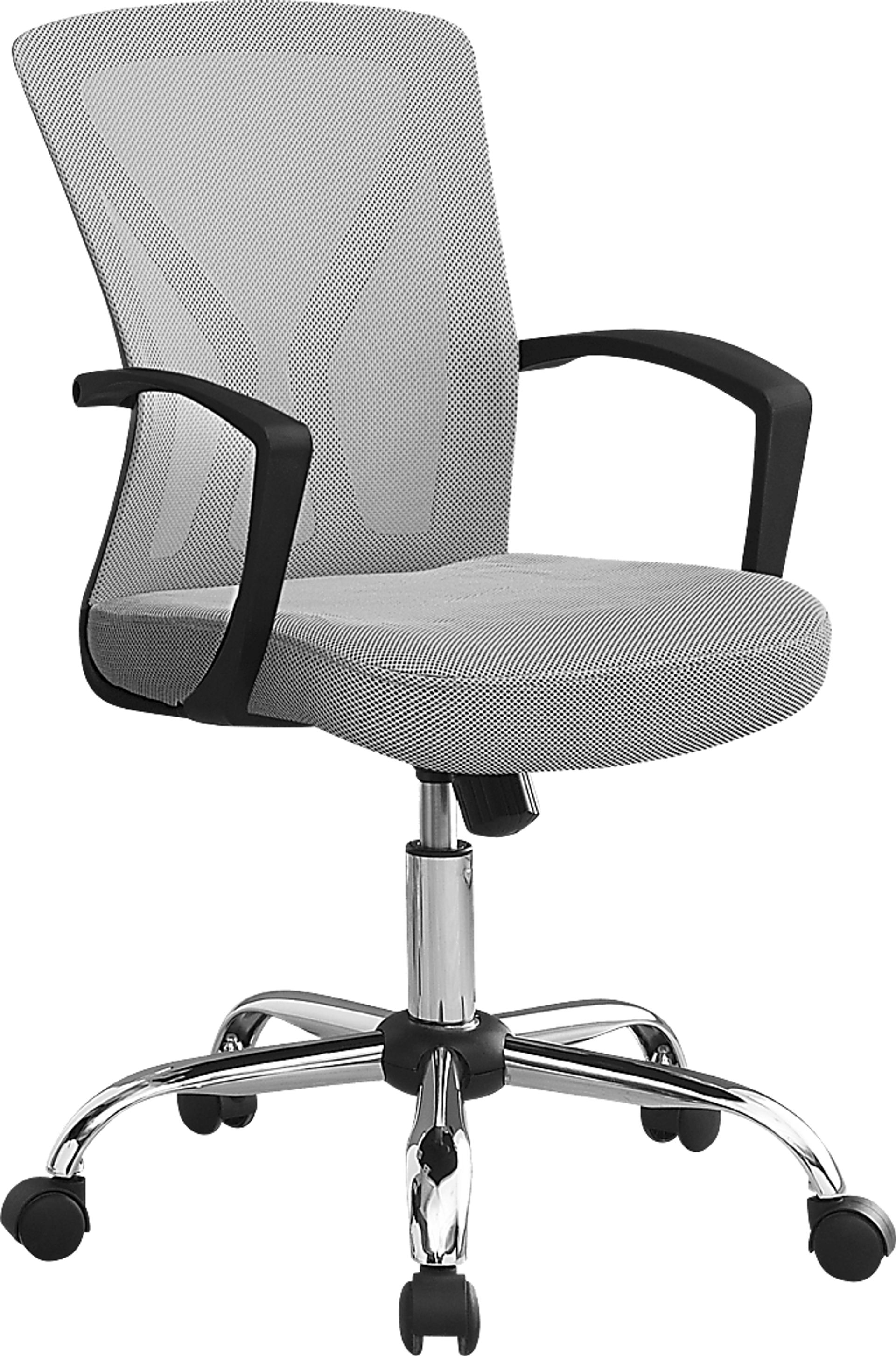 Woodwardia Gray Chrome Office Chair - Image 1