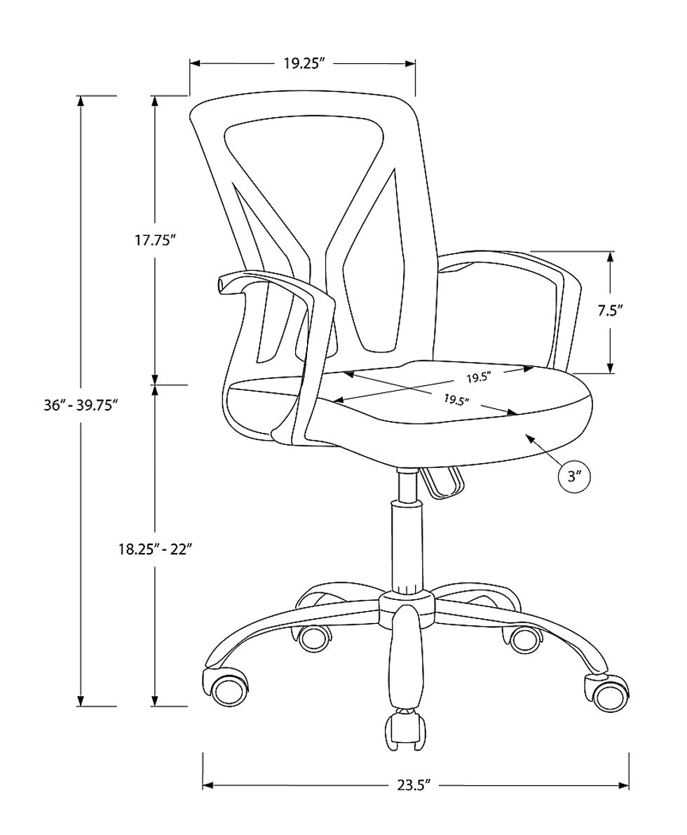 Woodwardia White Chrome Office Chair Rooms To Go