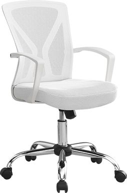 Woodwardia White Chrome Office Chair
