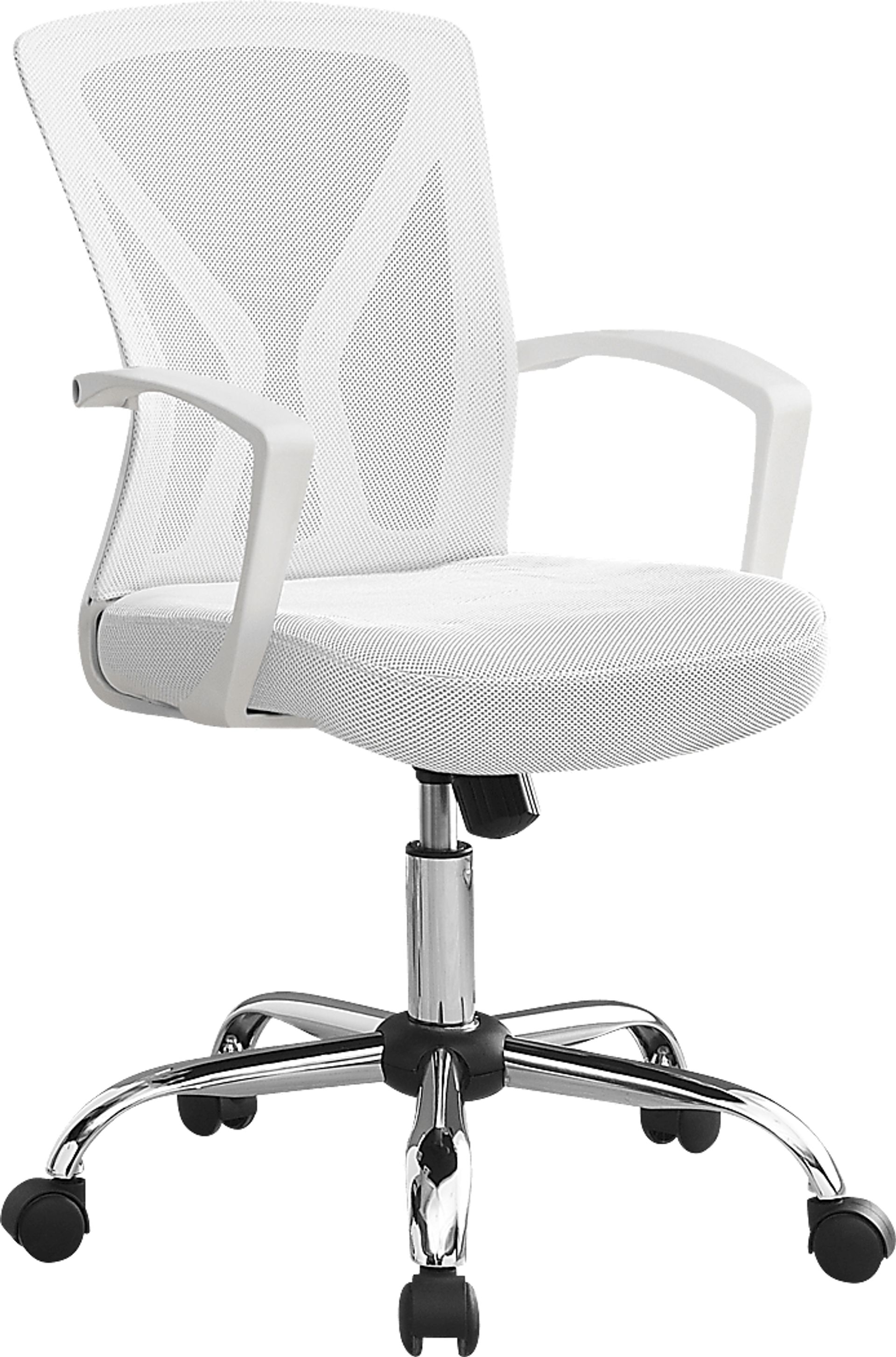Woodwardia White Chrome Office Chair - Image 1