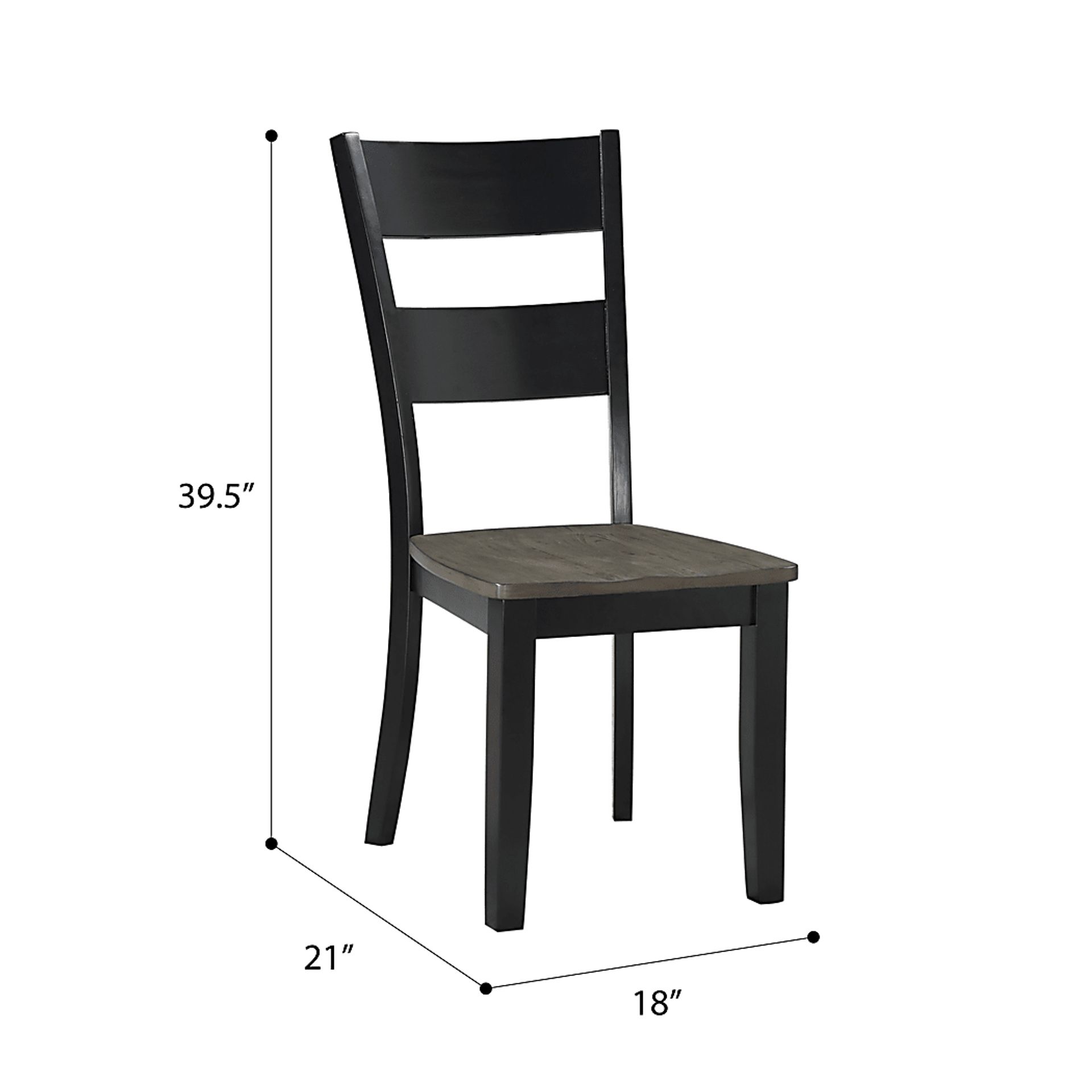 Woodybrook Black Side Chair, Set of 2 - Image 6
