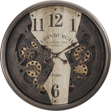Woodycreek Brown Wall Clock