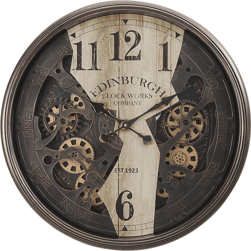 Woodycreek Brown Wall Clock