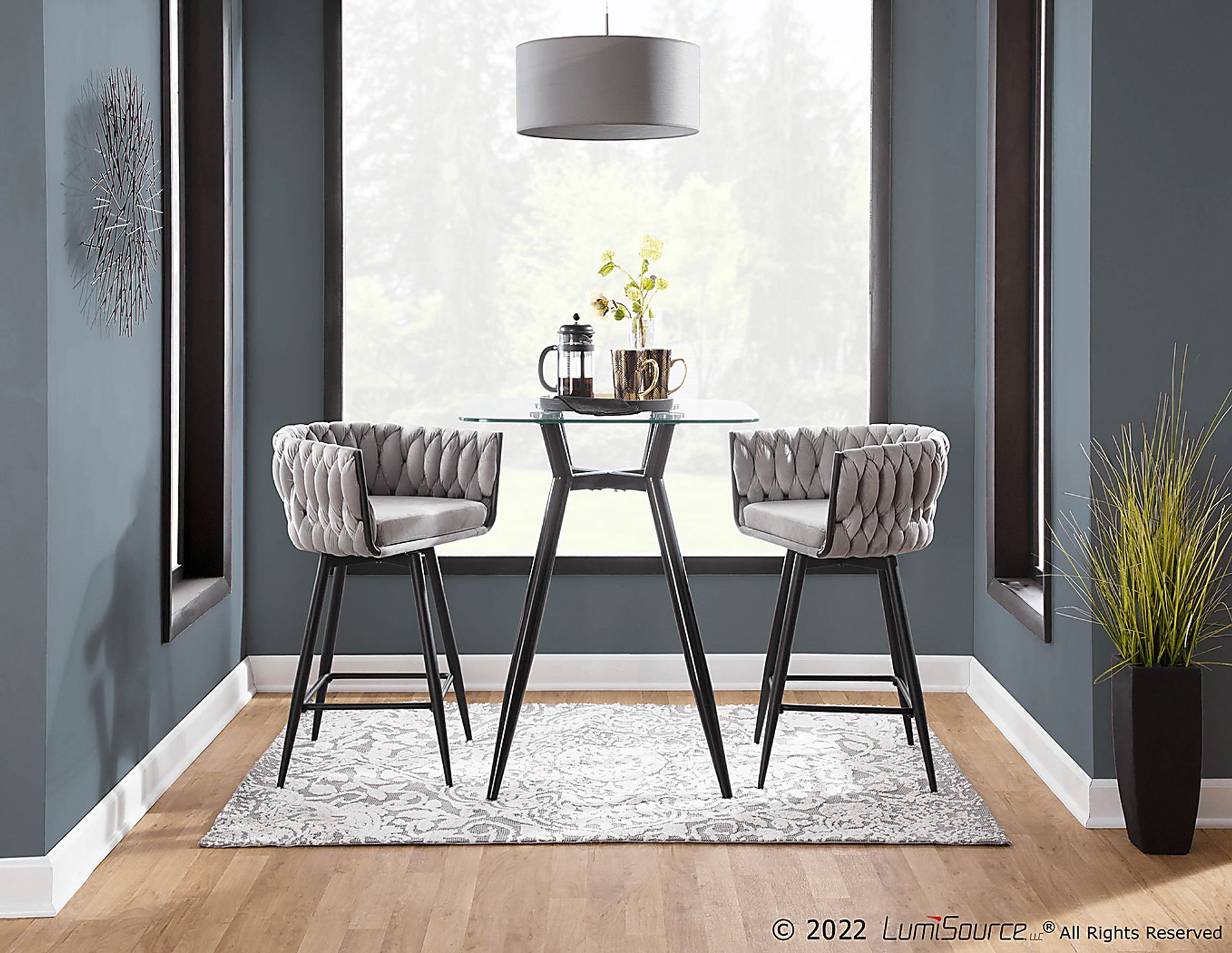 Wooldridge Silver Counter Height Stool, Set of 2 - Image 8