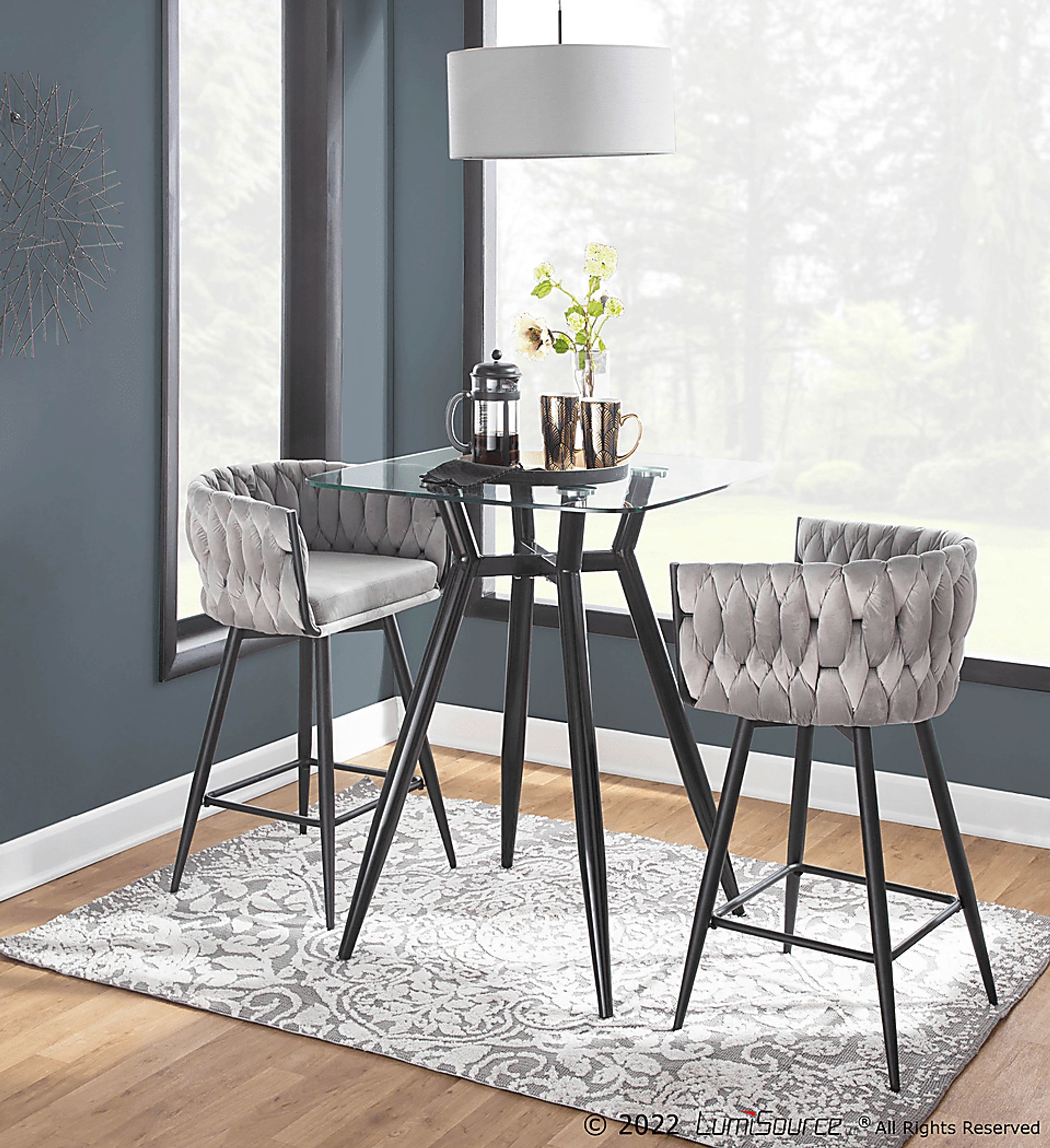 Wooldridge Silver Counter Height Stool, Set of 2 - Image 9