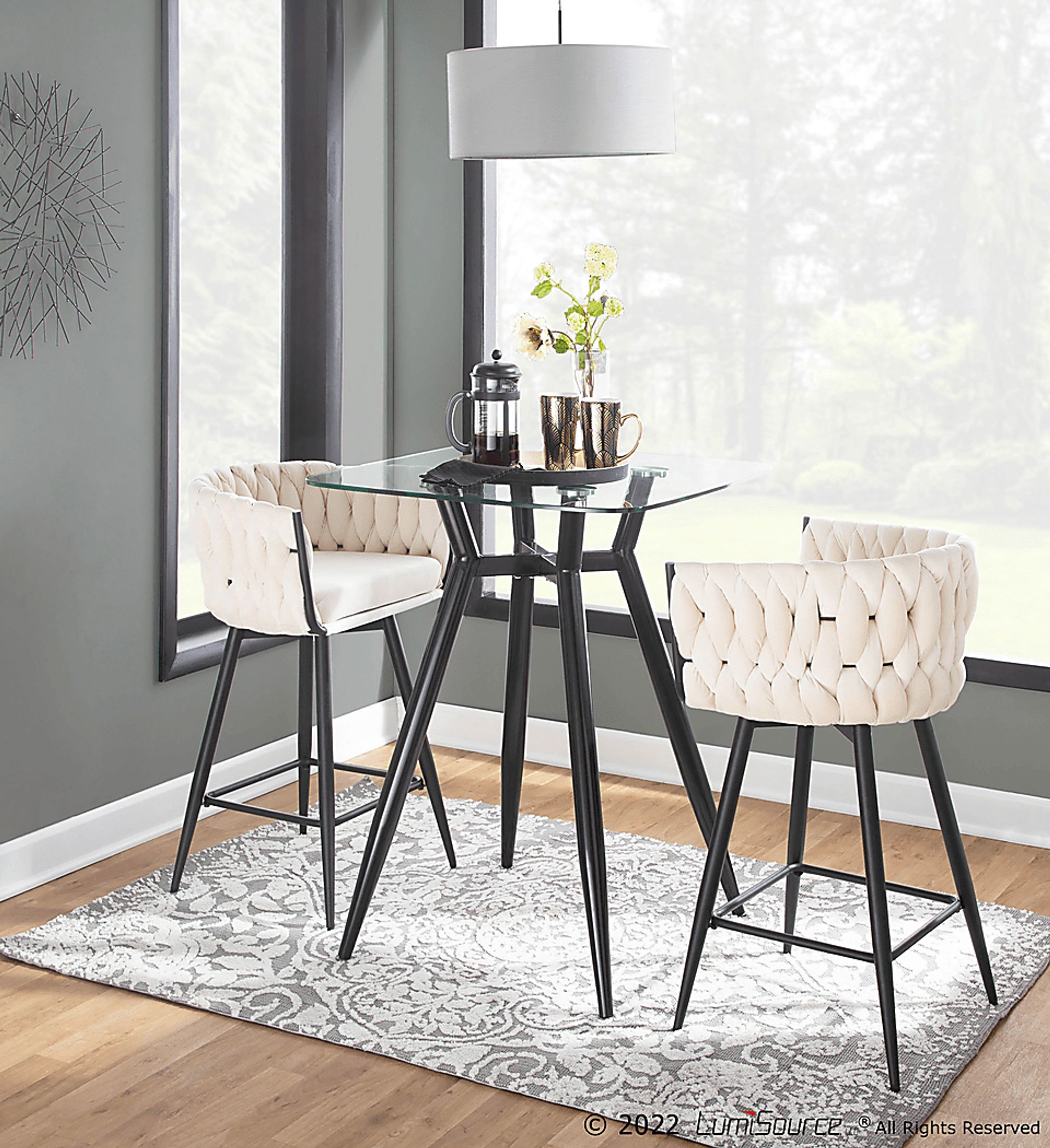 Wooldridge White Counter Height Stool, Set of 2 - Image 9