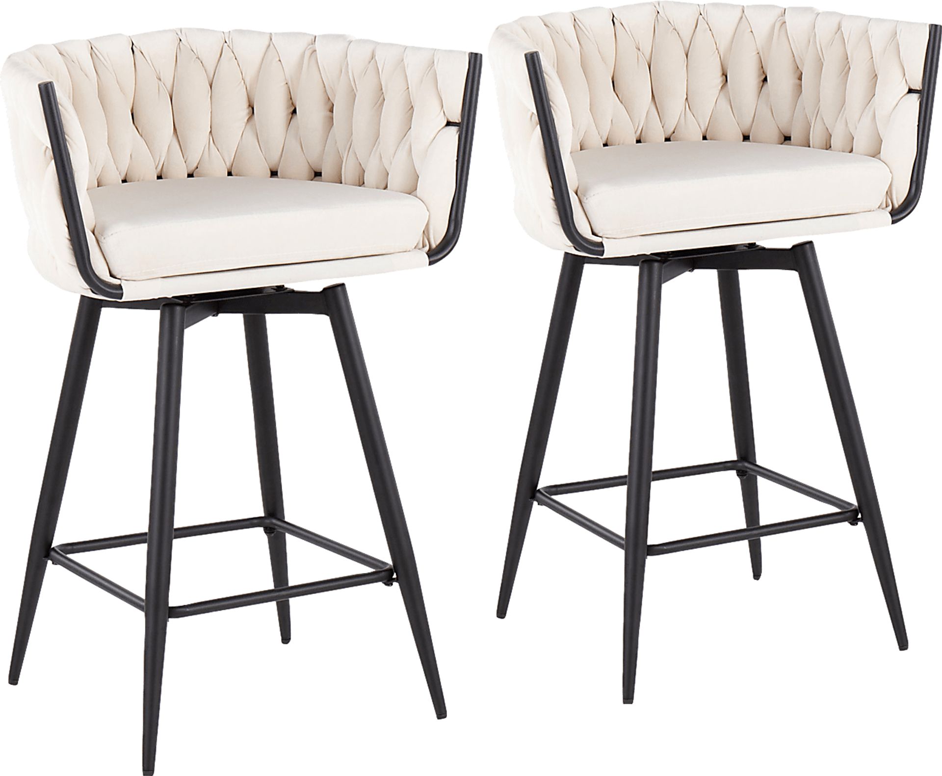 Wooldridge White Counter Height Stool, Set of 2 - Image 1