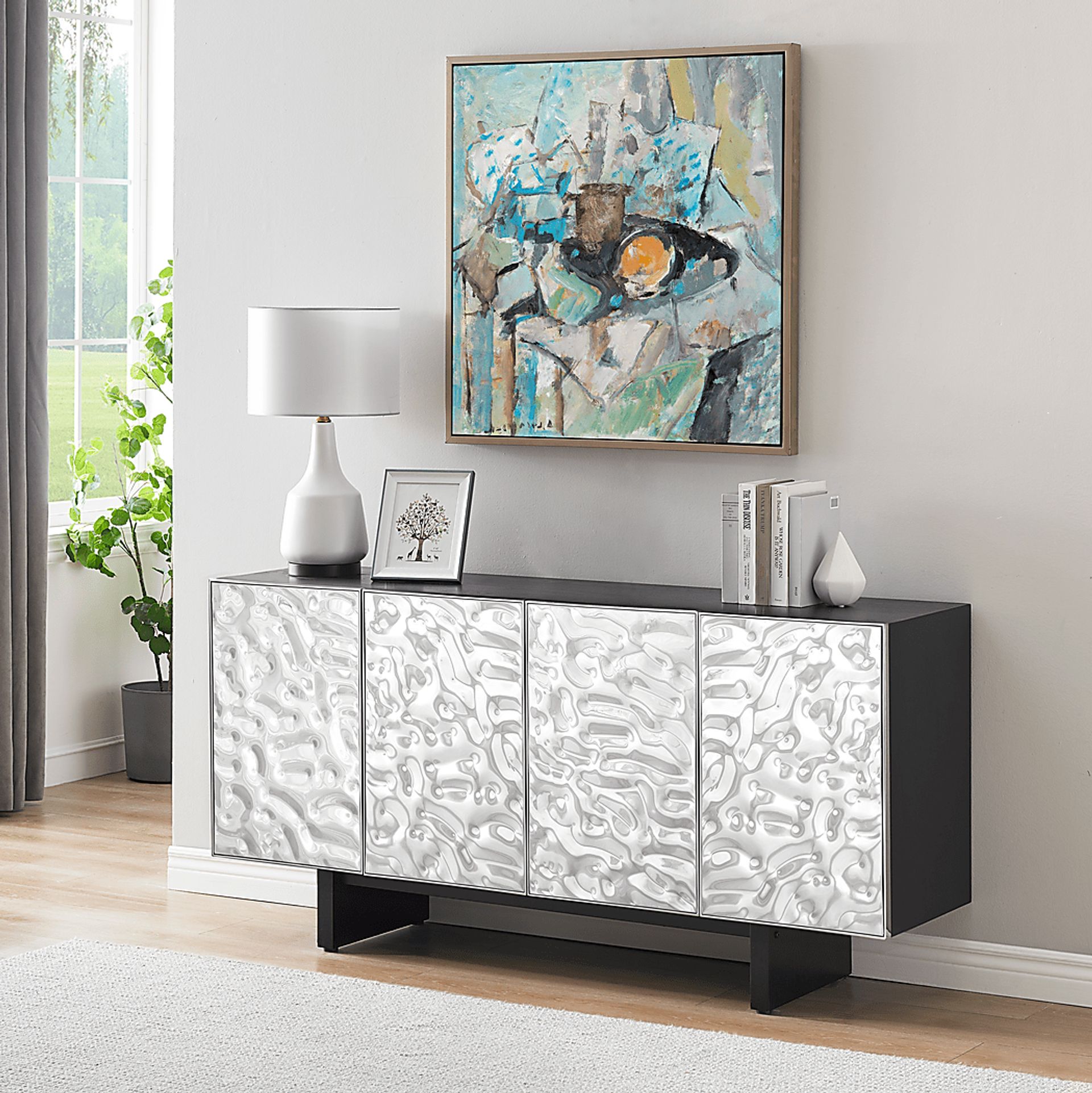 Wooliver Silver Credenza - Image 2