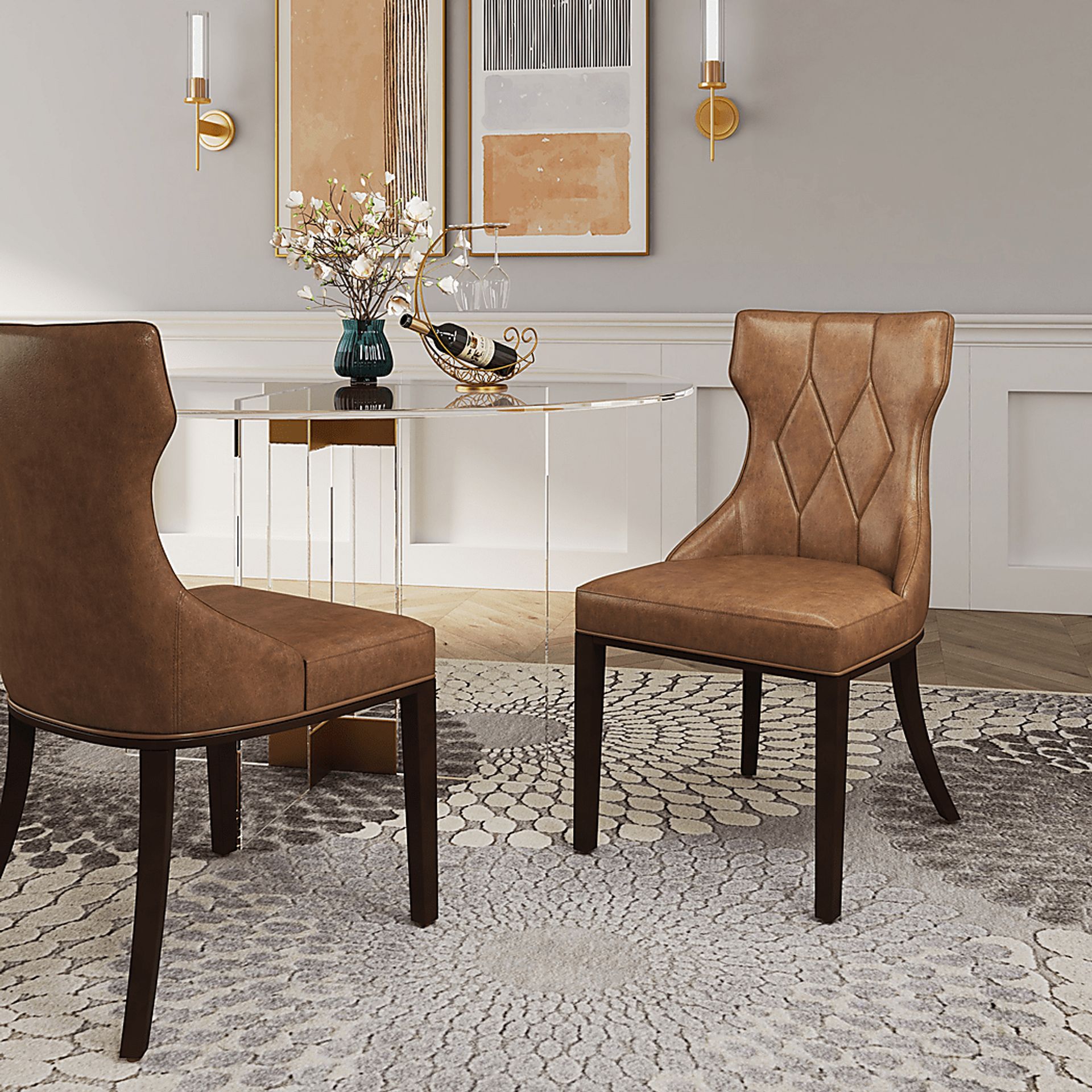 Worlddale Brown Side Chair, Set of 2 - Image 2