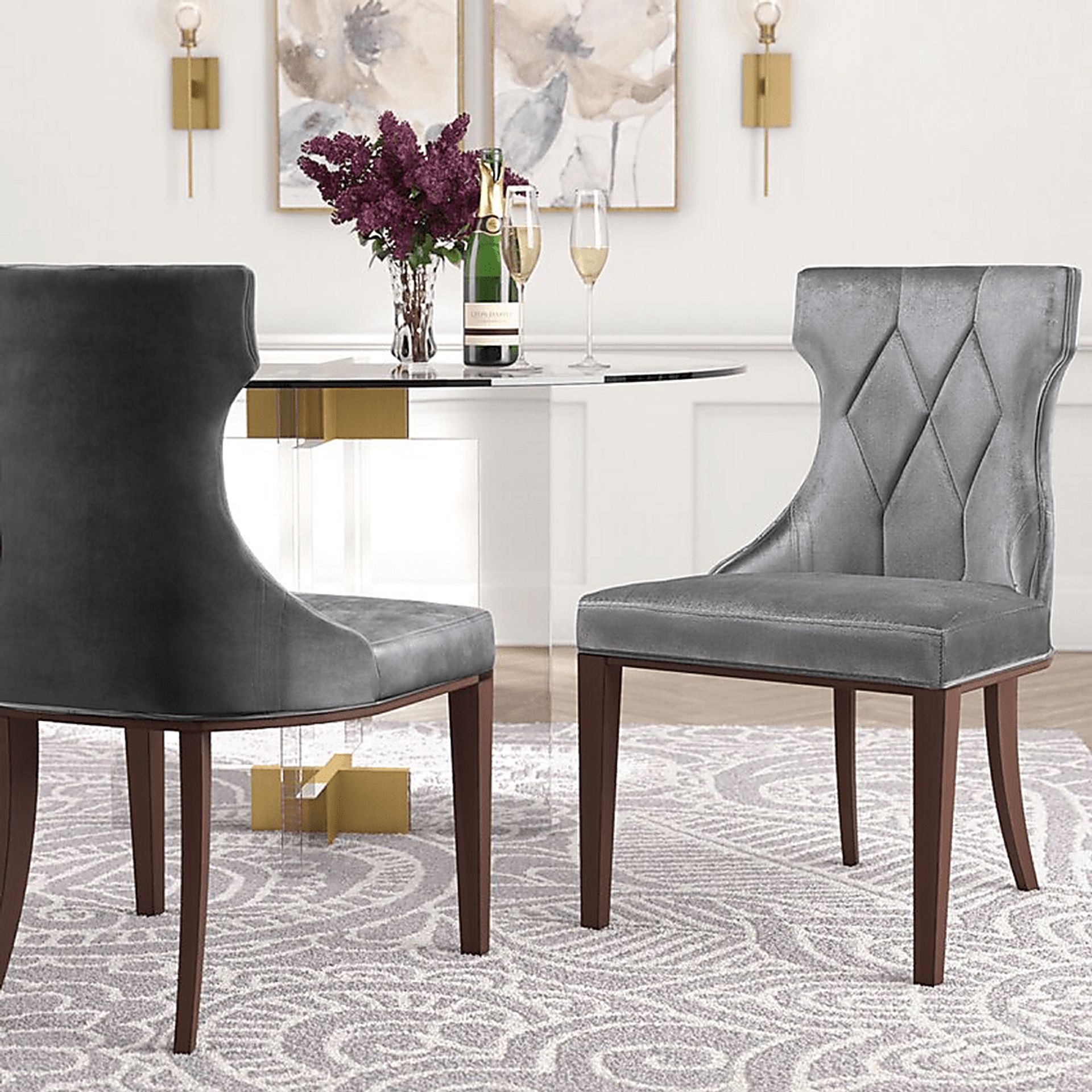 Worlddale Dark Gray Side Chair, Set of 2 - Image 2