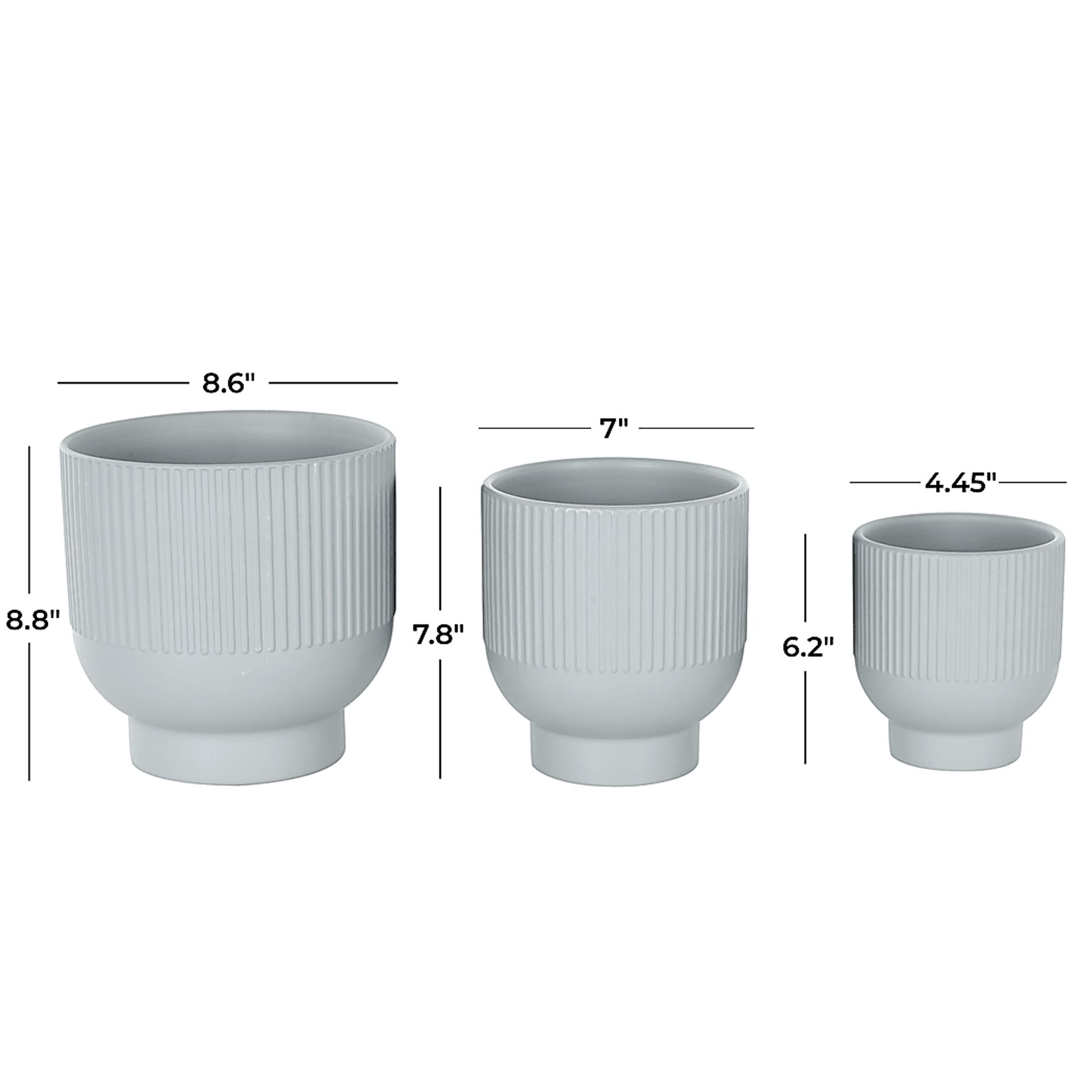 Vinecast Light Blue Planter, Set of 3 - Image 3